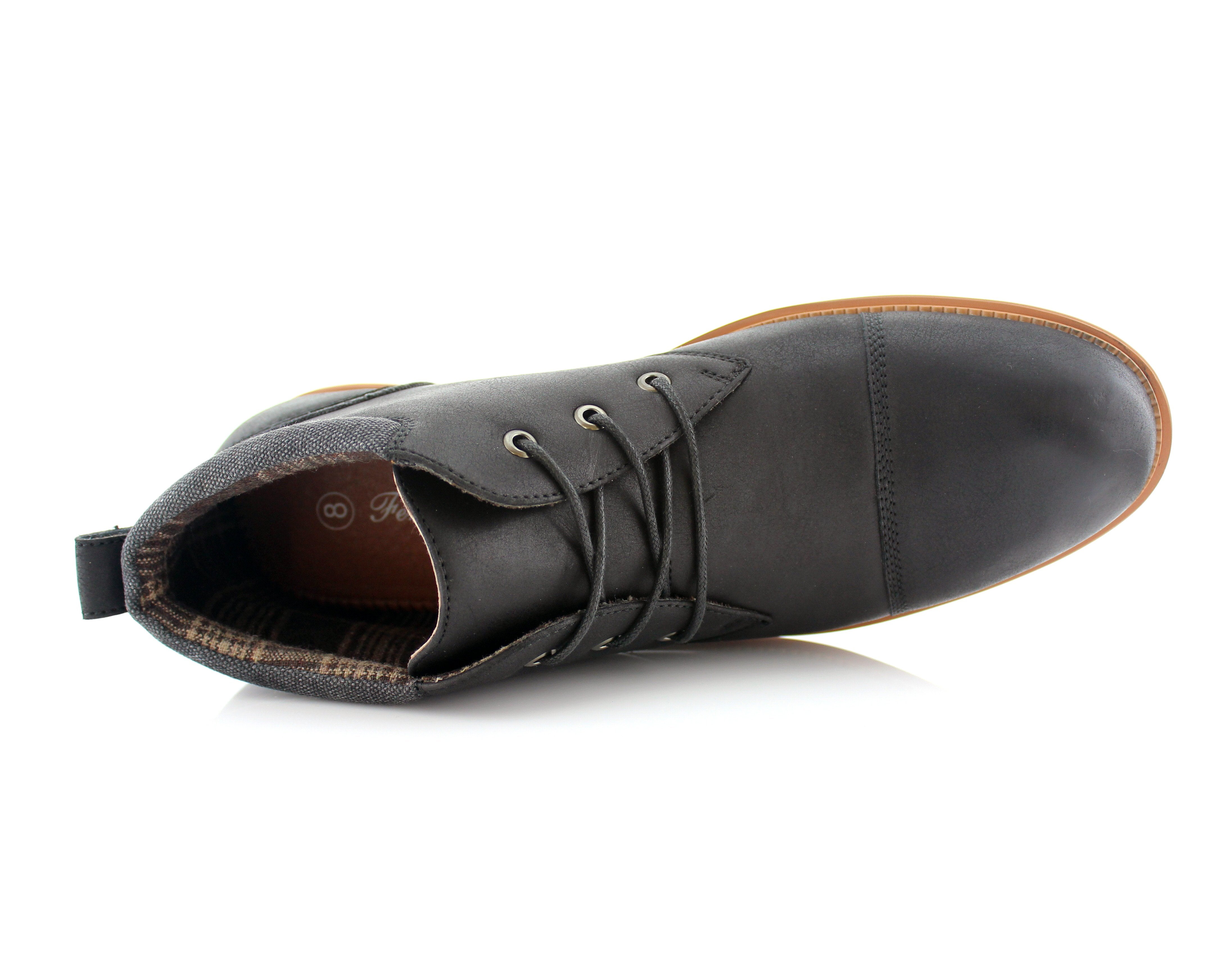 Cap-Toe Chukka Boots | Sammy by Ferro Aldo | Conal Footwear | Top-Down Angle View