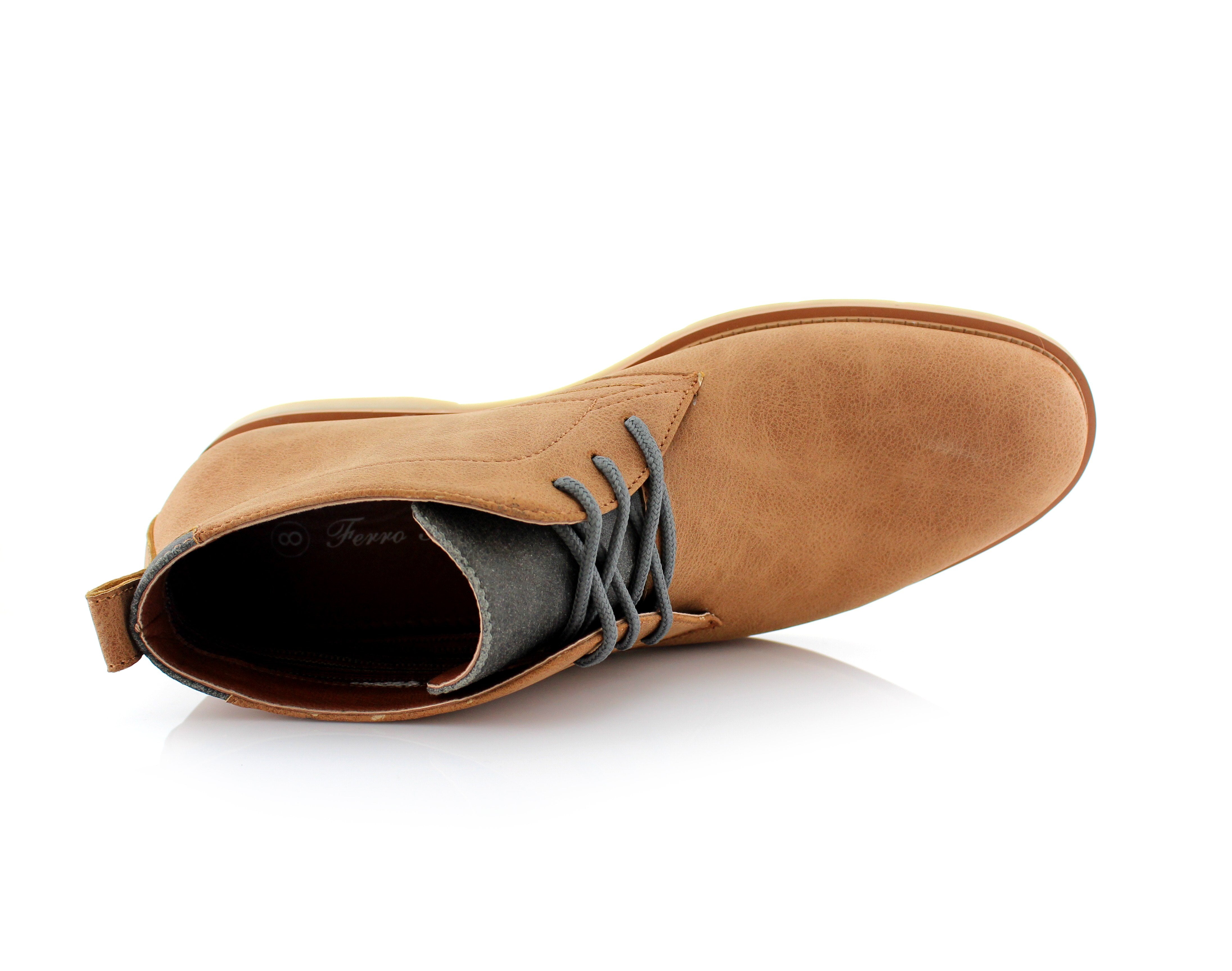 Two-Toned Chukka Boots | Marvin by Ferro Aldo | Conal Footwear | Top-Down Angle View