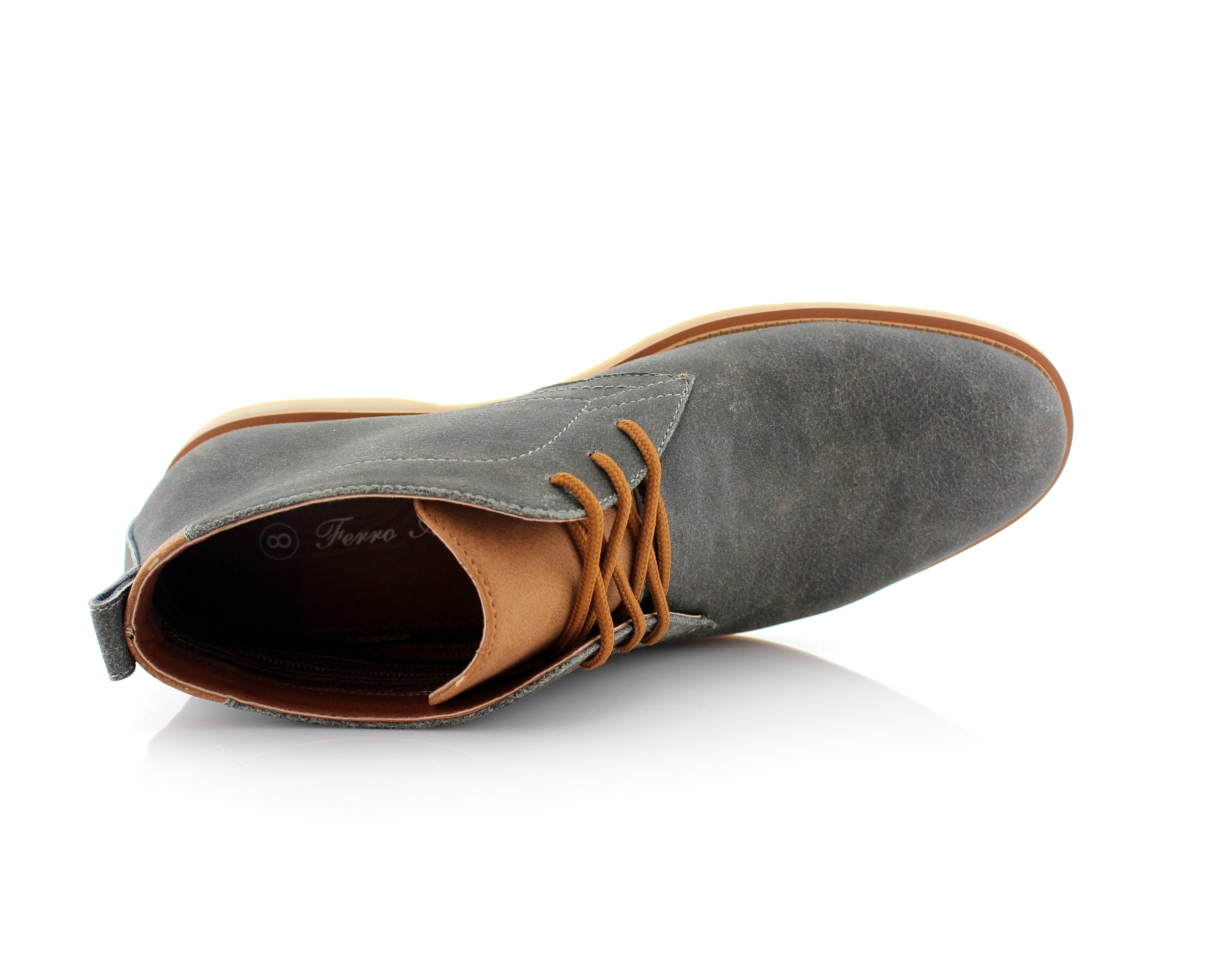 Two-Toned Chukka Boots | Marvin by Ferro Aldo | Conal Footwear | Top-Down Angle View