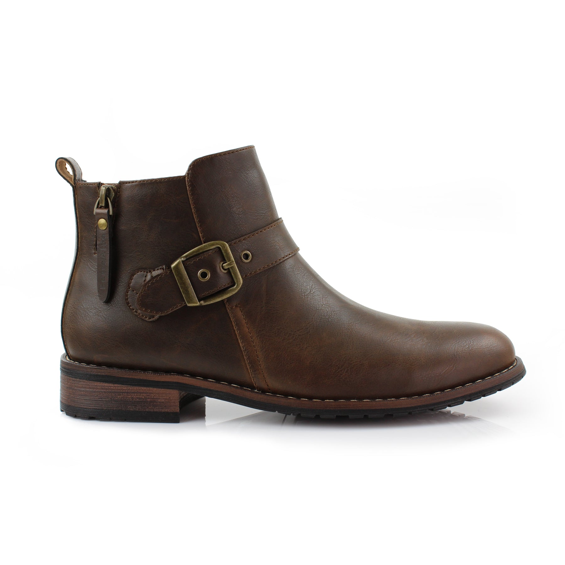 Slip-On Buckle Chelsea Boots | Dalton by Ferro Aldo | Conal Footwear | Outer Side Angle View