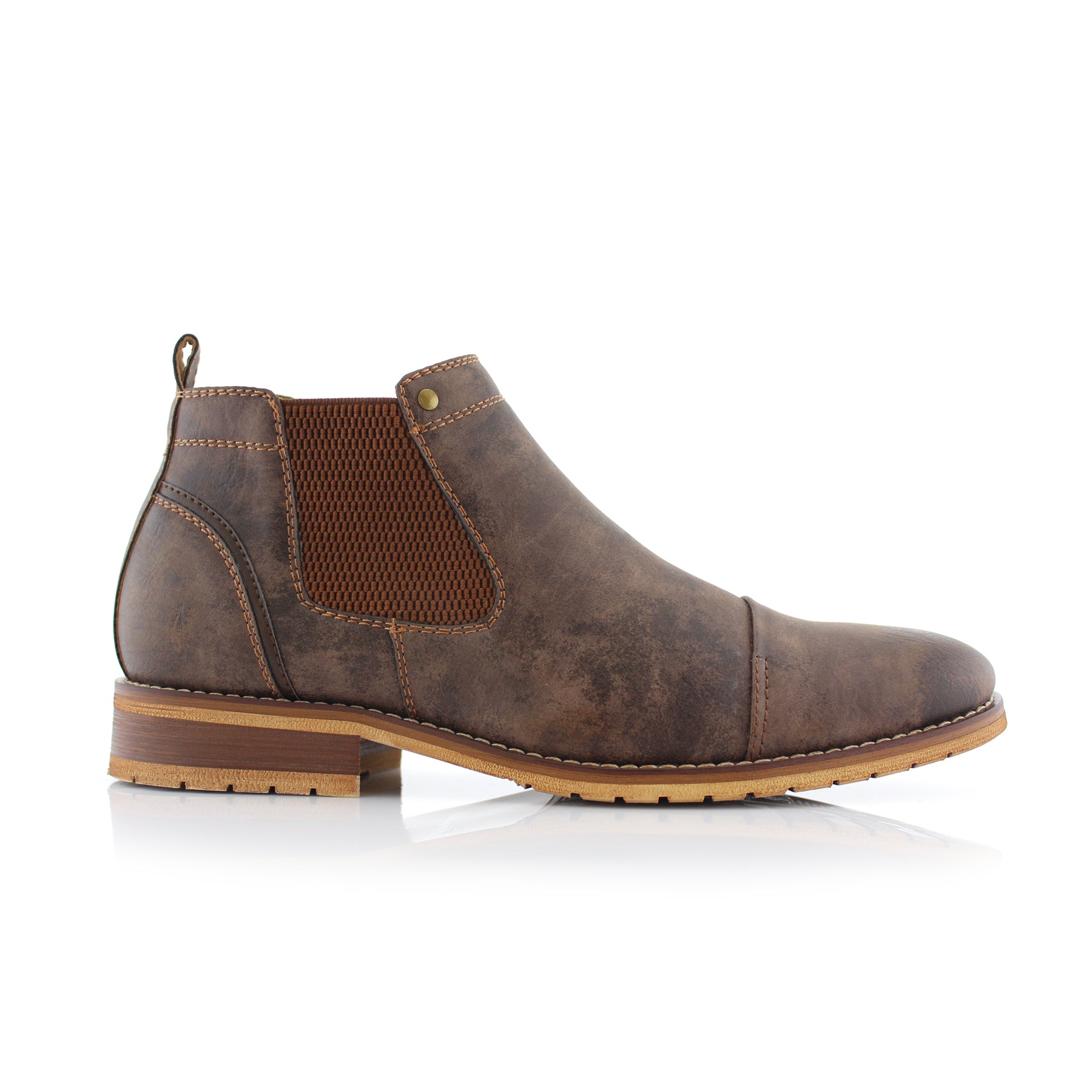 Burnished Chelsea Boots | Sterling by Ferro Aldo | Conal Footwear | Outer Side Angle View