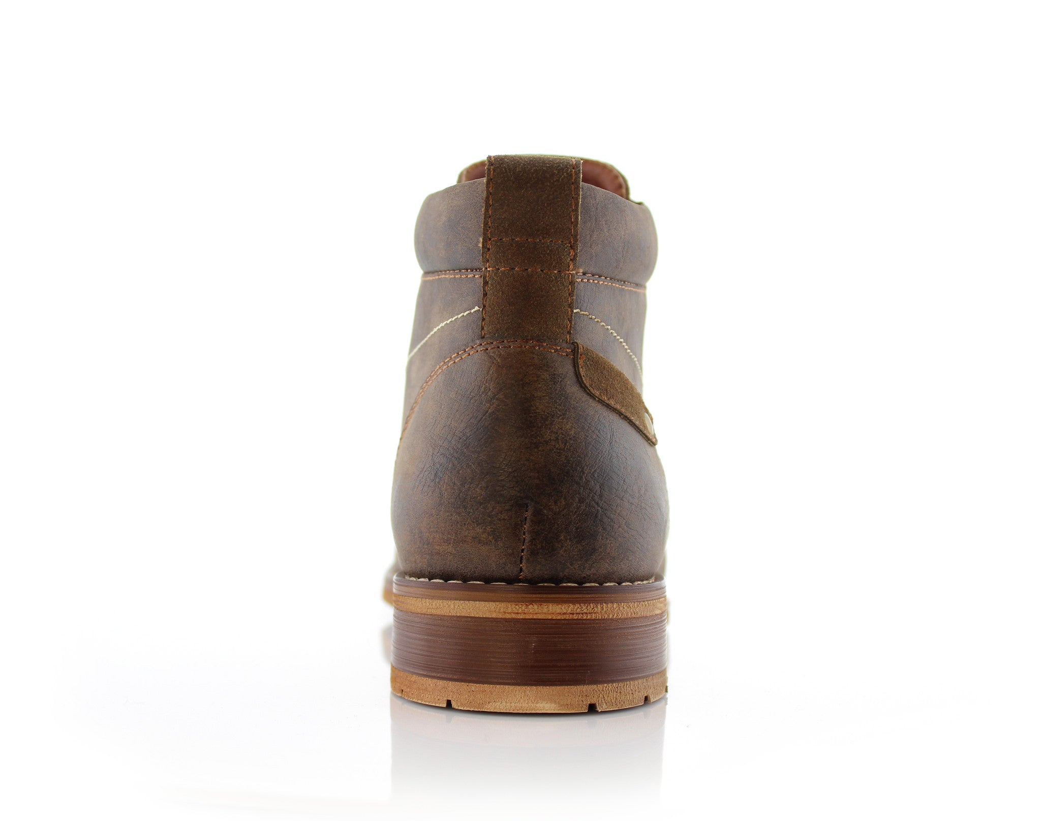 Burnished Upper Cap-Toe Boots | Colin by Ferro Aldo | Conal Footwear | Back Angle View