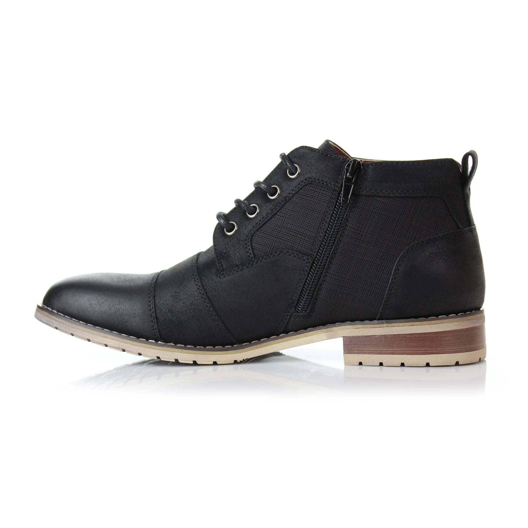 Mid-Top Zipper Boots | Blaine by Ferro Aldo | Conal Footwear | Inner Side Angle View