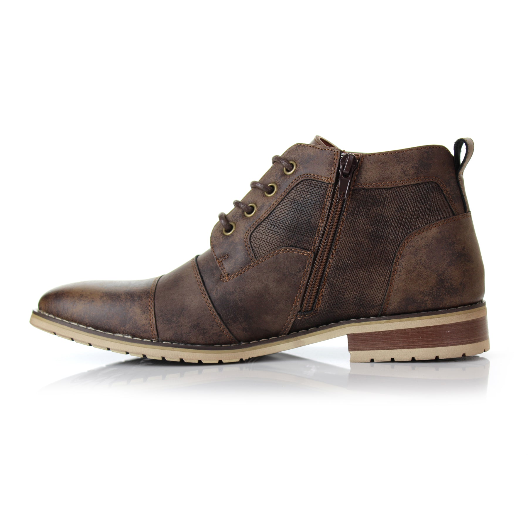 Mid-Top Zipper Boots | Blaine by Ferro Aldo | Conal Footwear | Outer Side Angle View
