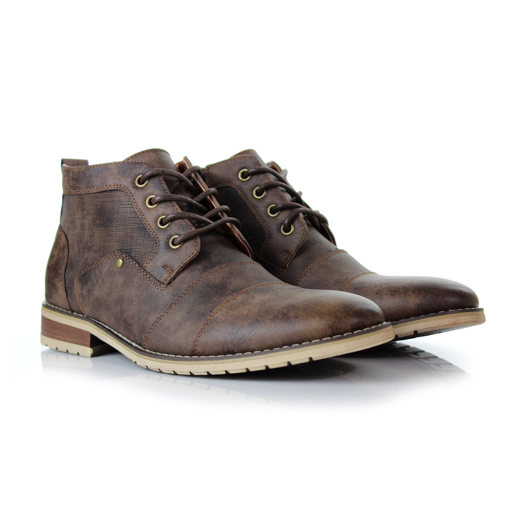 Mid-Top Zipper Boots | Blaine by Ferro Aldo | Conal Footwear | Paired Angle View