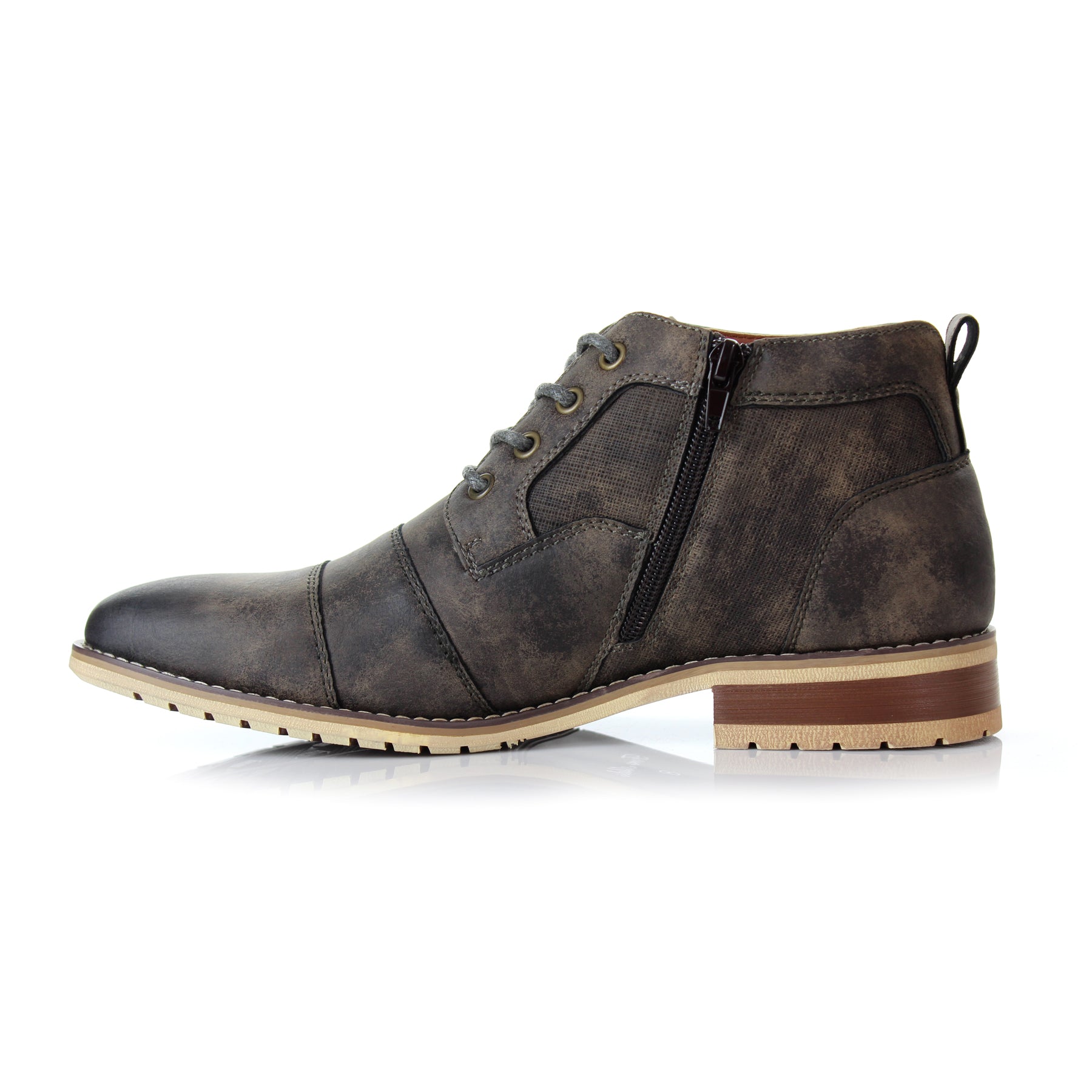 Mid-Top Zipper Boots | Blaine by Ferro Aldo | Conal Footwear | Inner Side Angle View