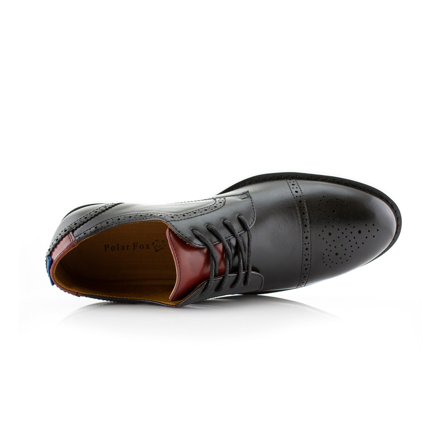 Burnished Brogue Derby Sneakers | Kenneth by Polar Fox | Conal Footwear | Top-Down Angle View