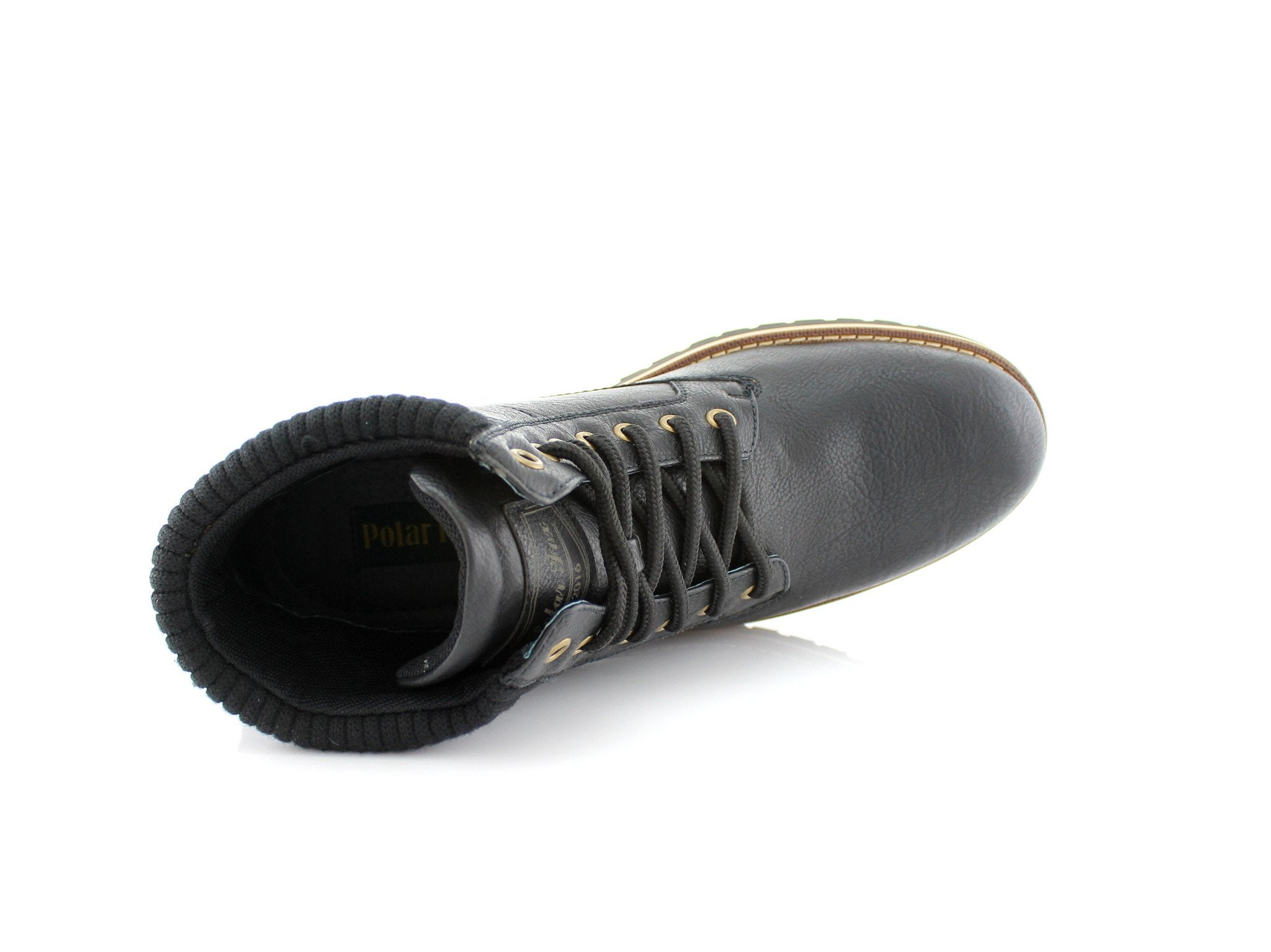 Motorcycle & Combat Boots with Padded Collar | Xander by Polar Fox | Conal Footwear | Top-Down Angle View