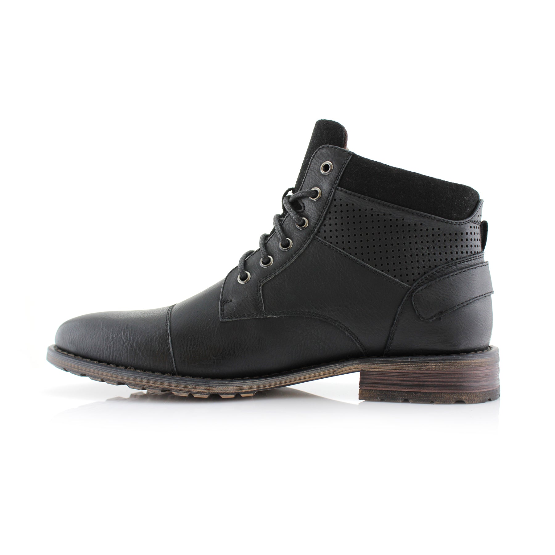 Textured Mid-Top Motorcycle Boots | Christopher by Polar Fox | Conal Footwear | Inner Side Angle View