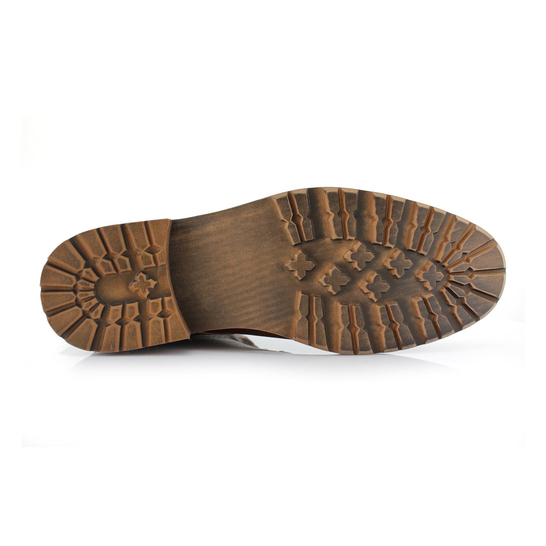 Textured Mid-Top Motorcycle Boots | Christopher by Polar Fox | Conal Footwear | Bottom Sole Angle View