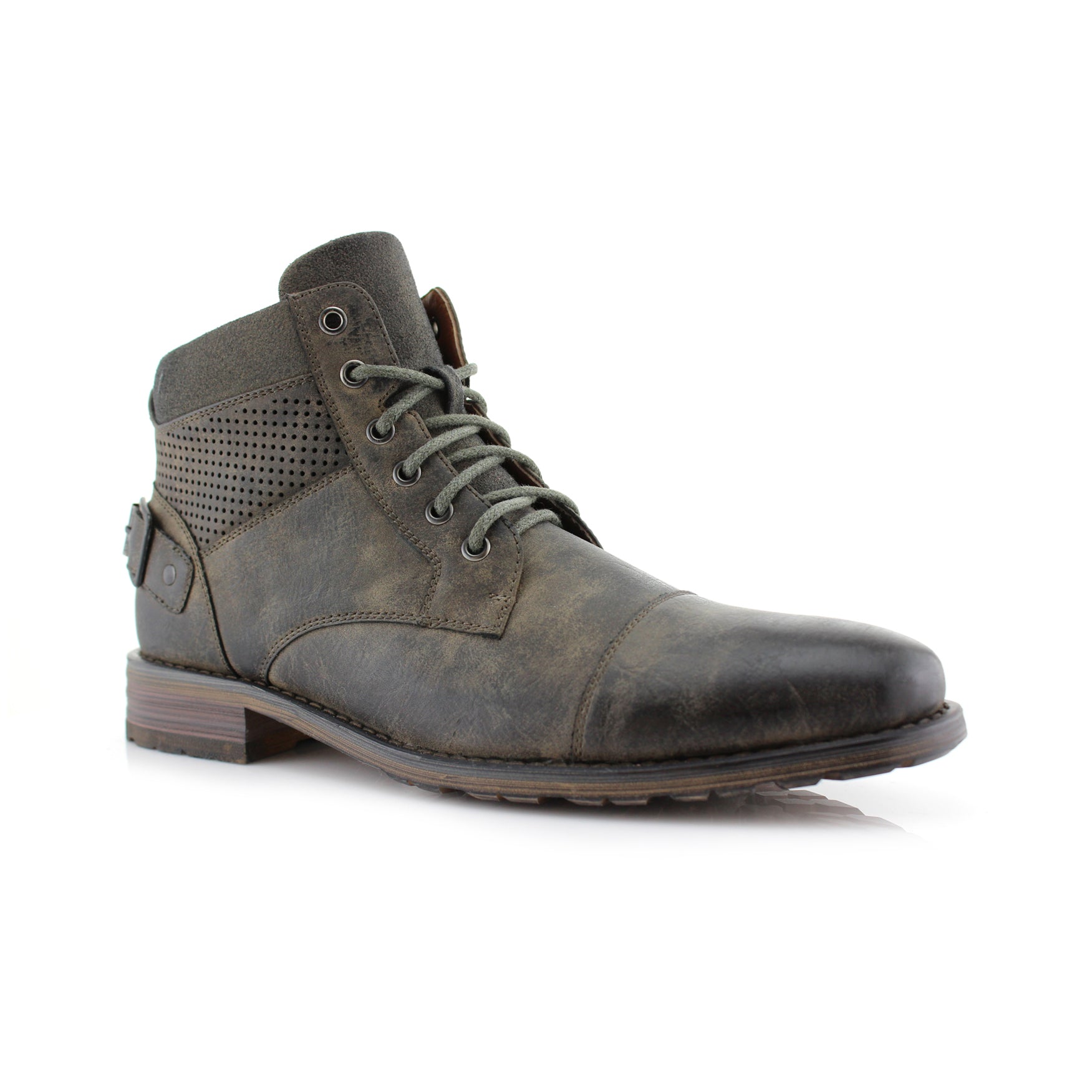 Textured Mid-Top Motorcycle Boots | Christopher by Polar Fox | Conal Footwear | Main Angle View