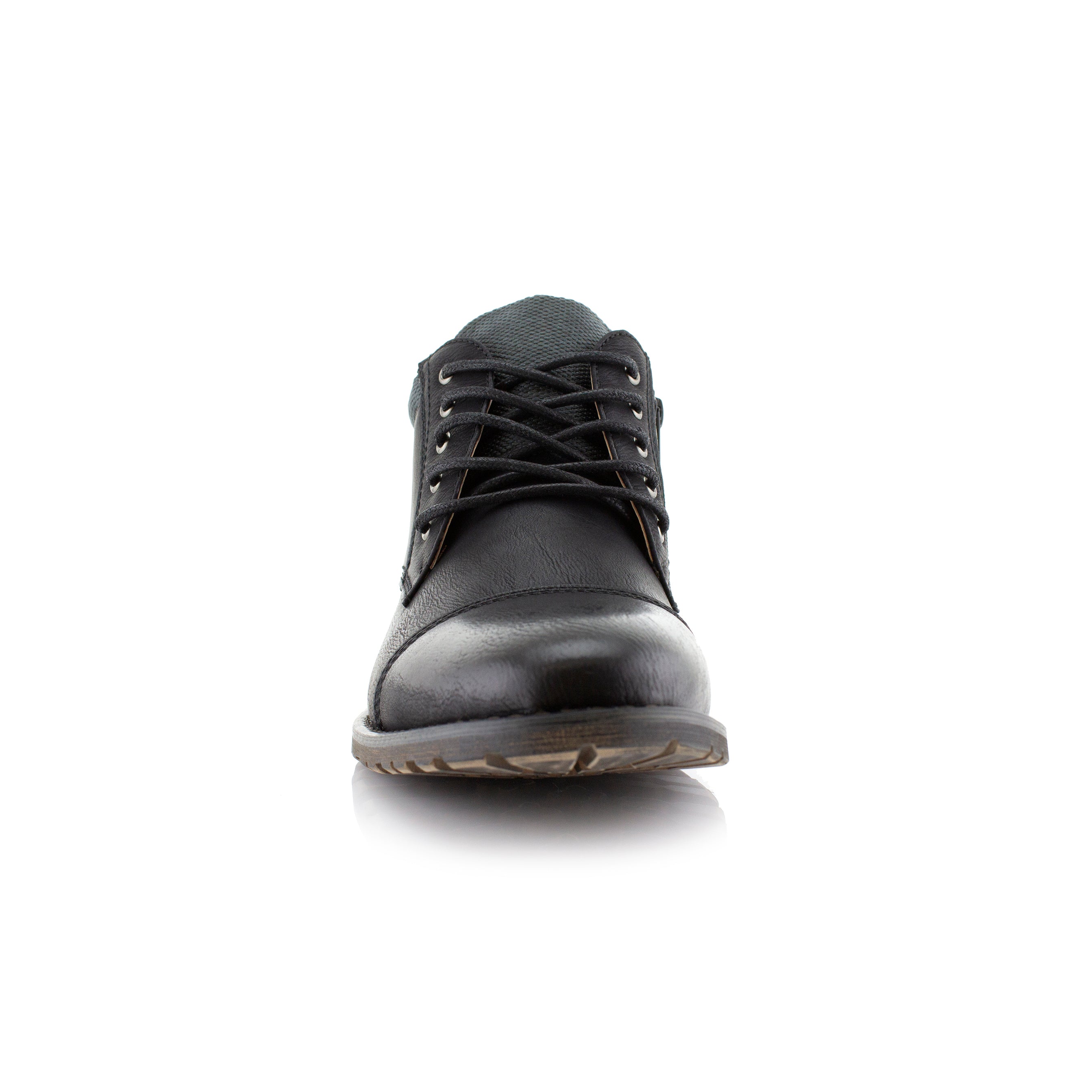 Cap-Toe Zipper Ankle Boots | Brenton by Polar Fox | Conal Footwear | Front Angle View