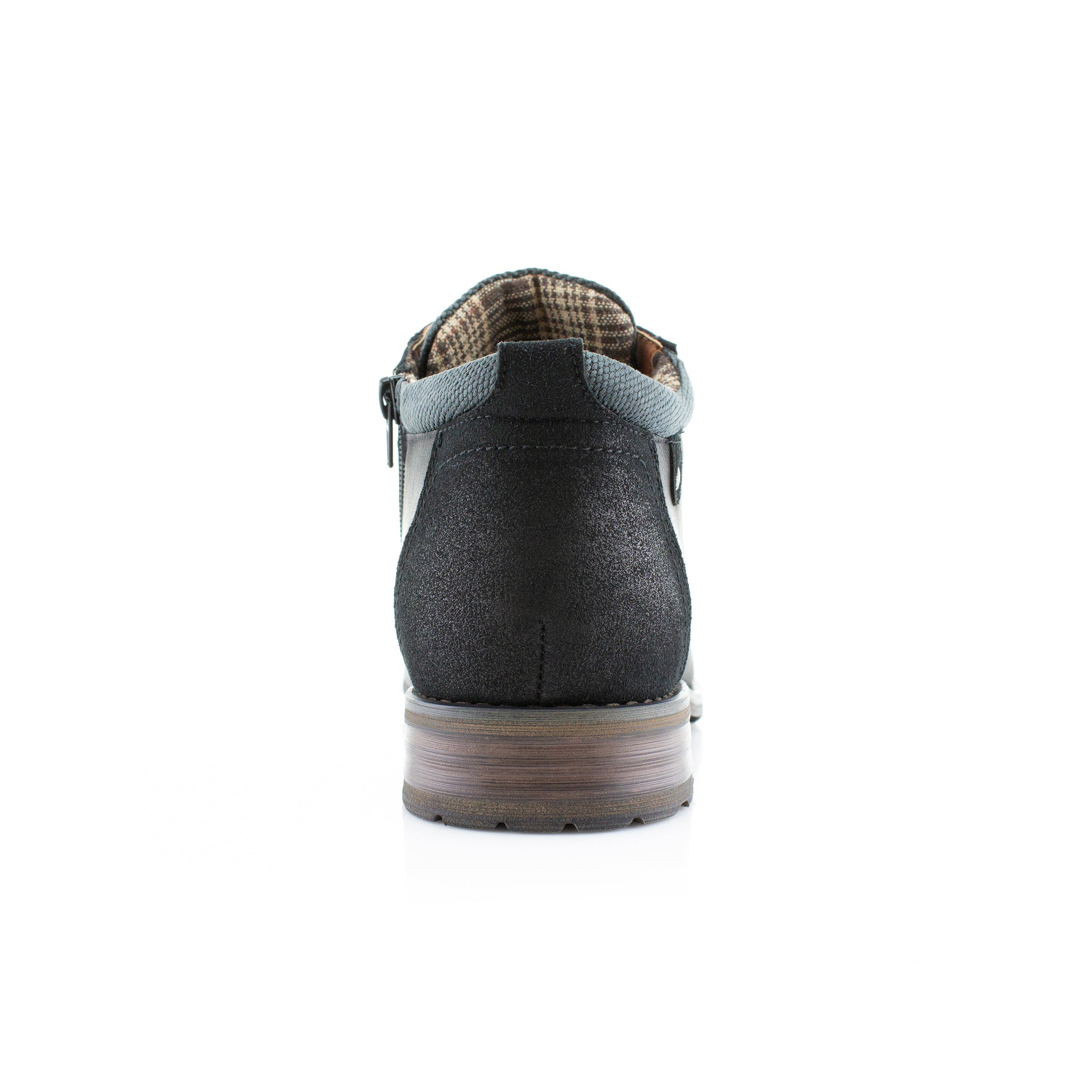Cap-Toe Zipper Ankle Boots | Brenton by Polar Fox | Conal Footwear | Back Angle View