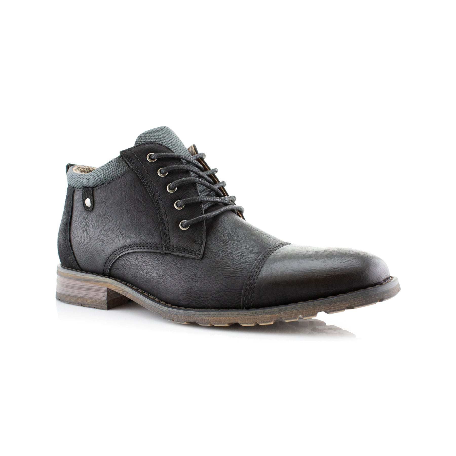 Cap-Toe Zipper Ankle Boots | Brenton by Polar Fox | Conal Footwear | Main Angle View