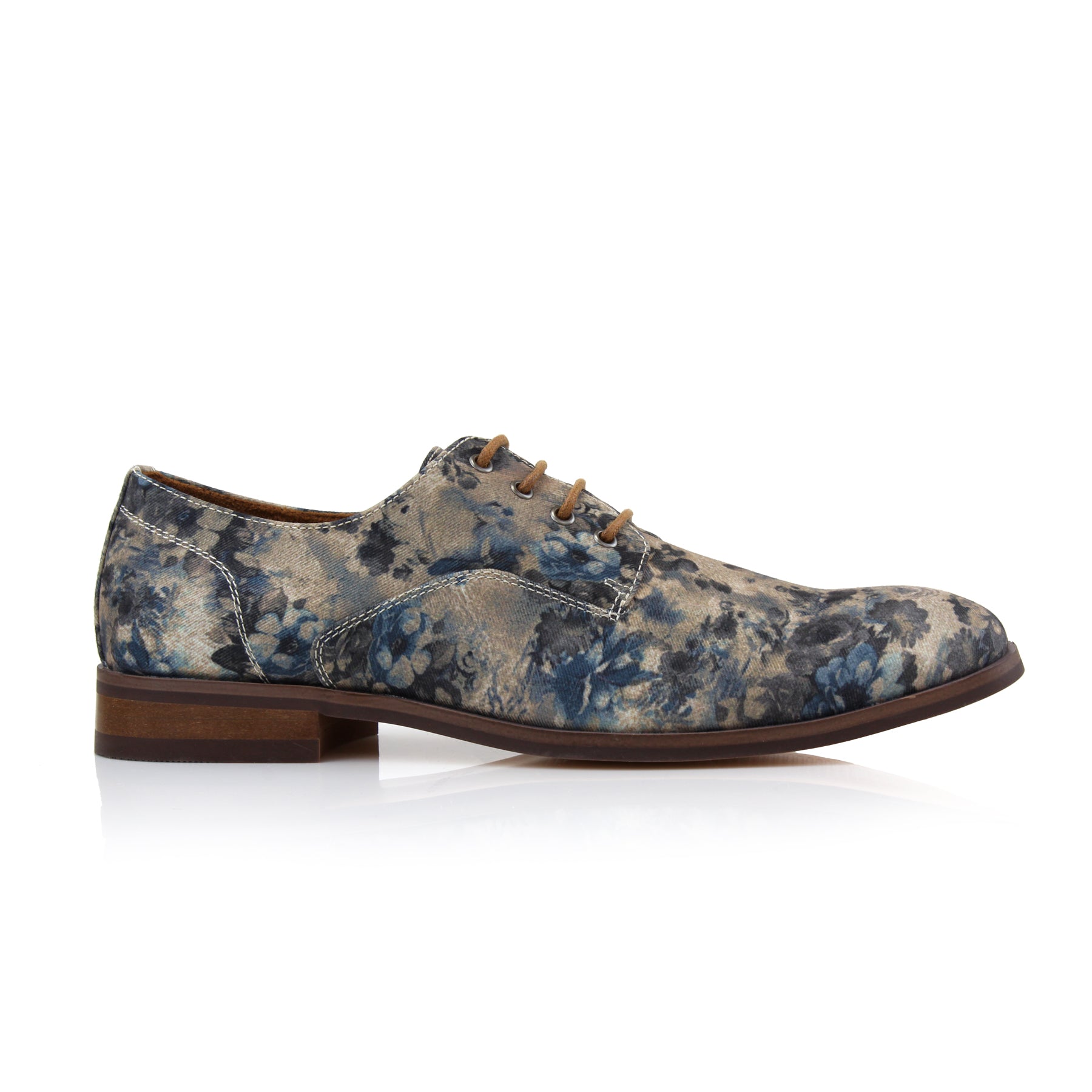 Floral Derby Shoes | Paco by Polar Fox | Conal Footwear | Outer Side Angle View