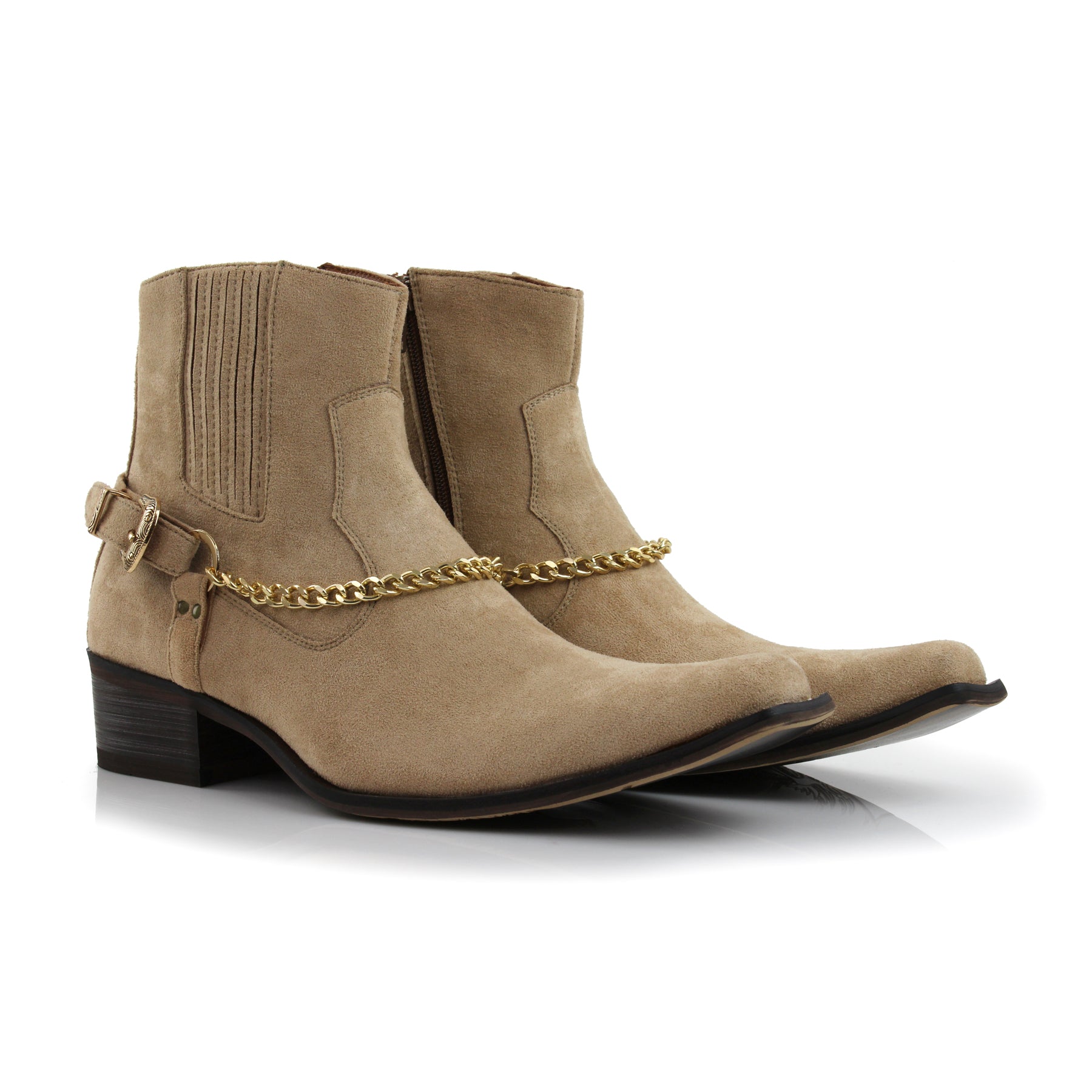 Suede Cowboy Boots | Reyes by Ferro Aldo | Conal Footwear | Paired Angle View