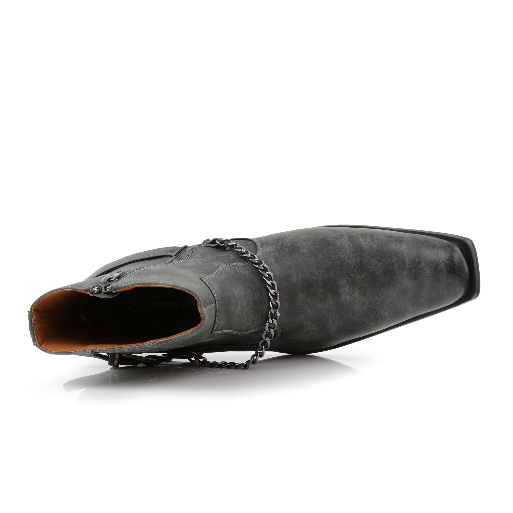 Synthetic Leather Cowboy Boots | Reyes by Ferro Aldo | Conal Footwear | Top-Down Angle View