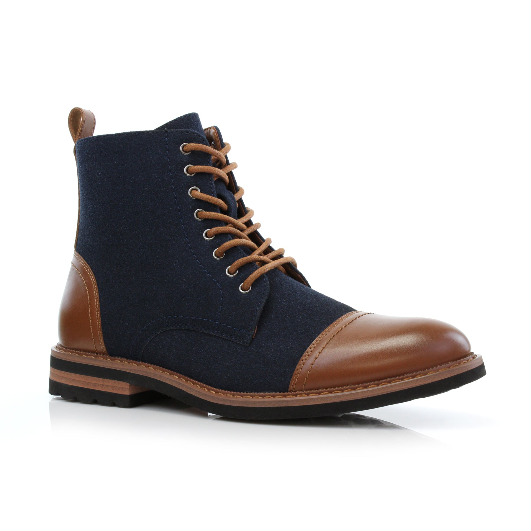 Blue Taupe Faux Leather Boots with Zipper Closure | Polar Fox | Wright 10 / Blue Taupe Blue Taupe Faux Leather Boots with Zipper Closure | Polar Fox | Wright 10 / Blue Taupe