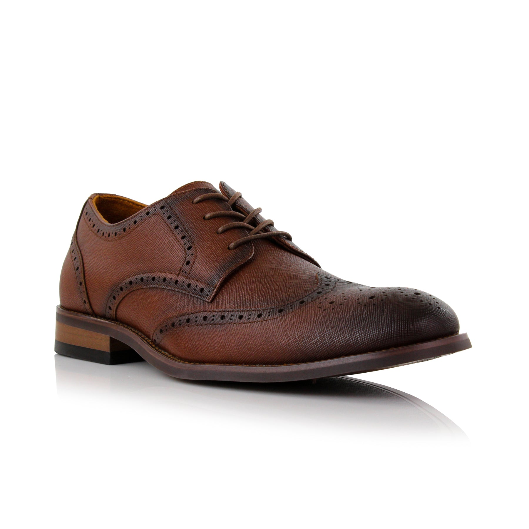Embossed Wingtip Derby Shoes | Albertson by Ferro Aldo | Conal Footwear | Main Angle View