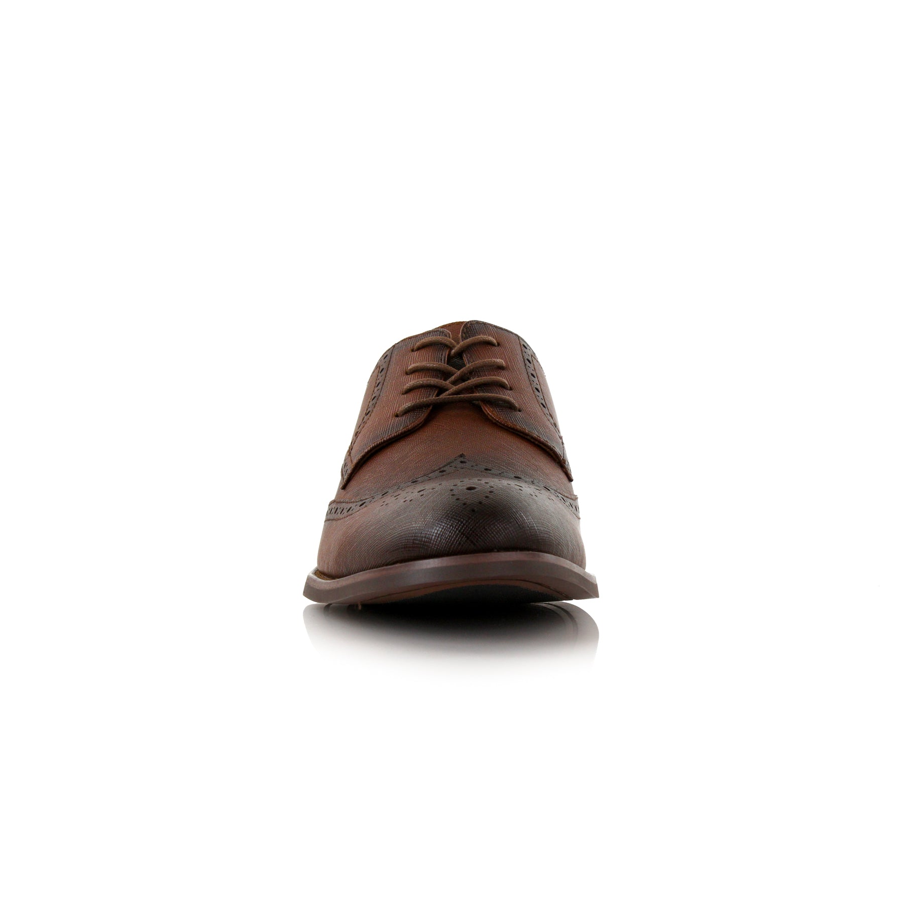 Embossed Wingtip Derby Shoes | Albertson by Ferro Aldo | Conal Footwear | Front Angle View