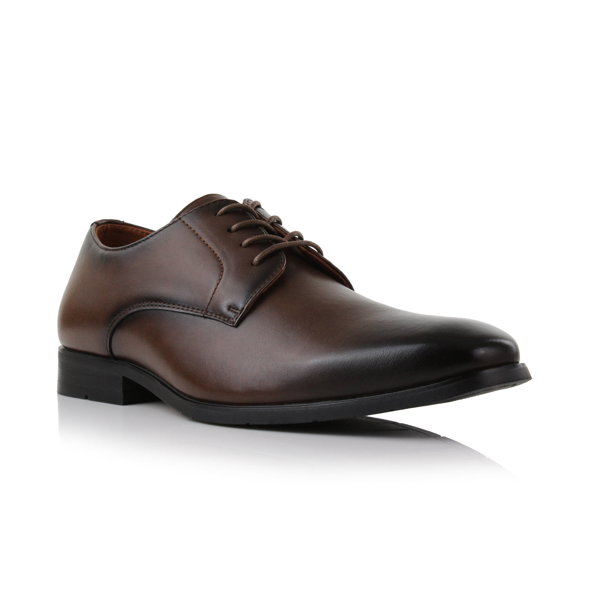 Aldo Men’s Leather Handarbeit Leather Derby Shoes  Latex Bottom Brown Size US 10 Raiden Brown Overflow Men main image 2