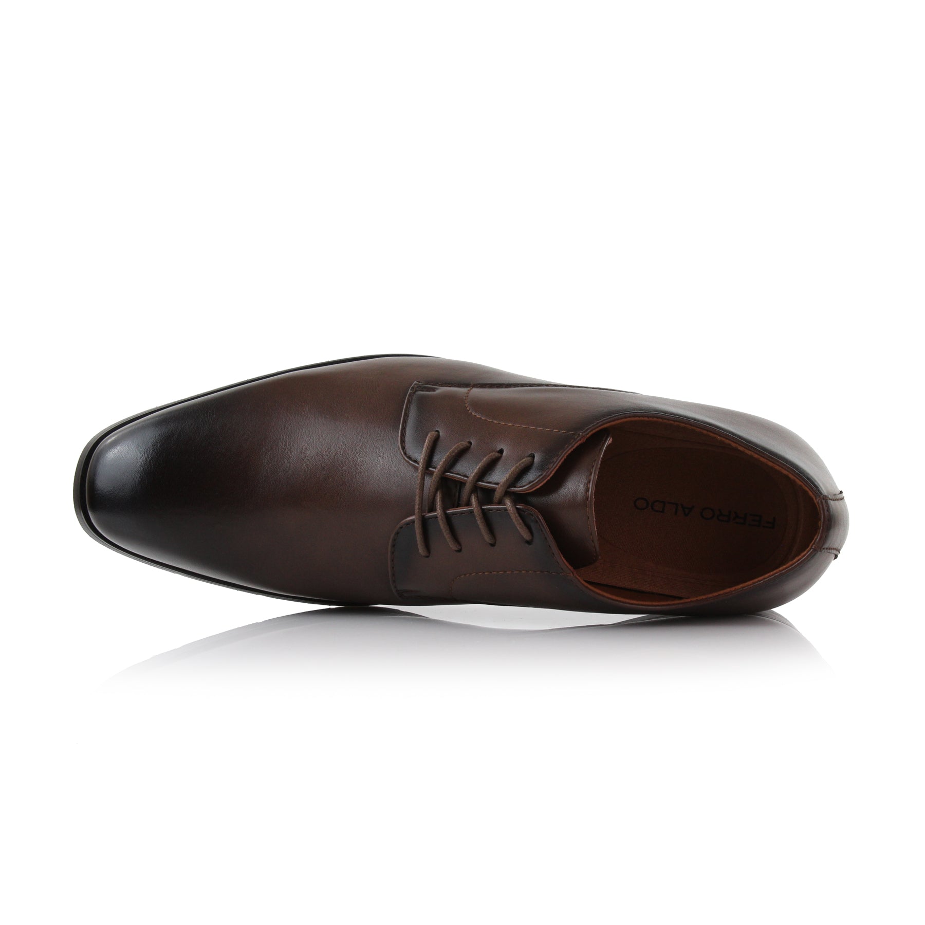 Plain Toe Derby Shoes | Alvin by Ferro Aldo | Conal Footwear | Top-Down Angle View