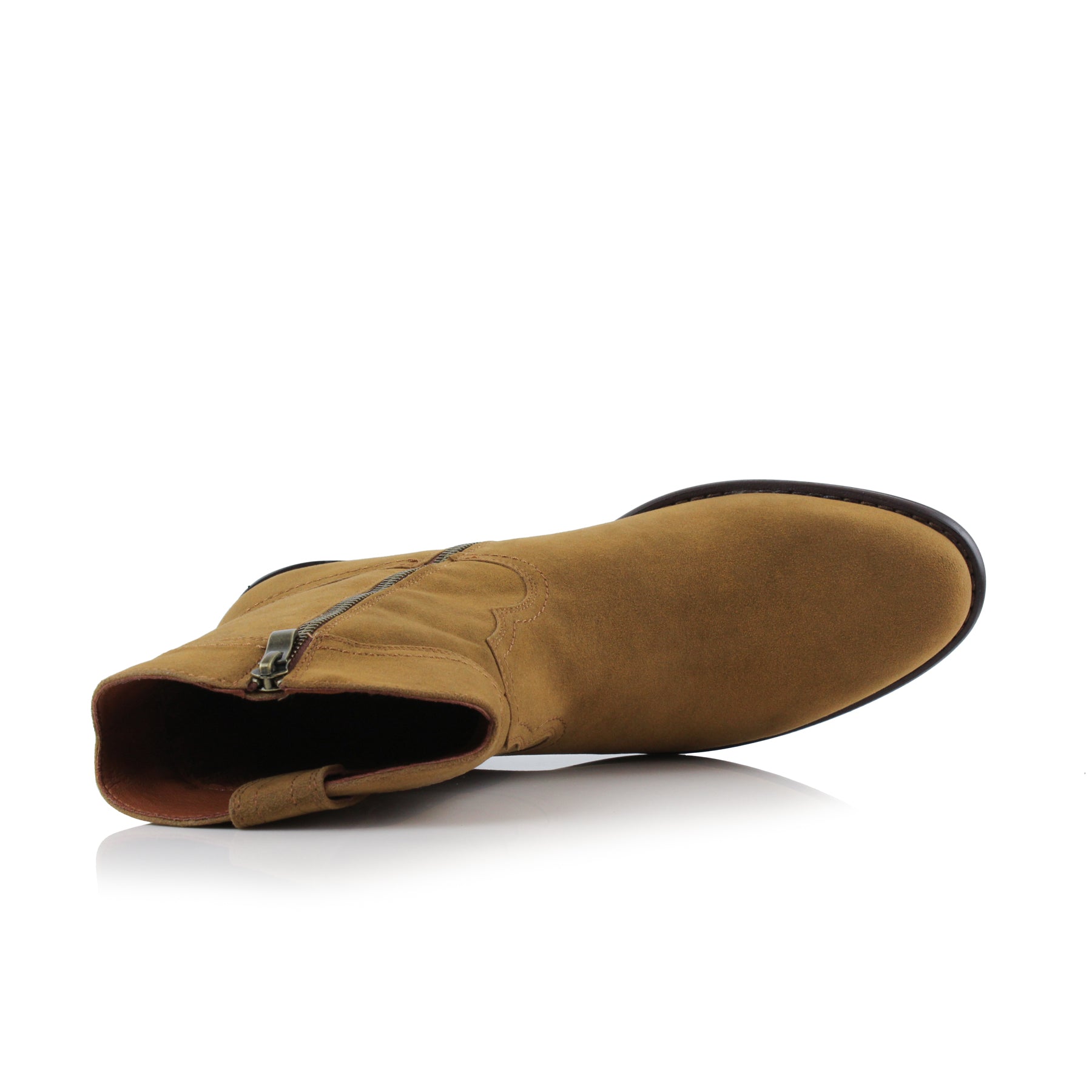 Men's Suede Western Boots | Austin by Ferro Aldo | Conal Footwear | Top-Down Angle View