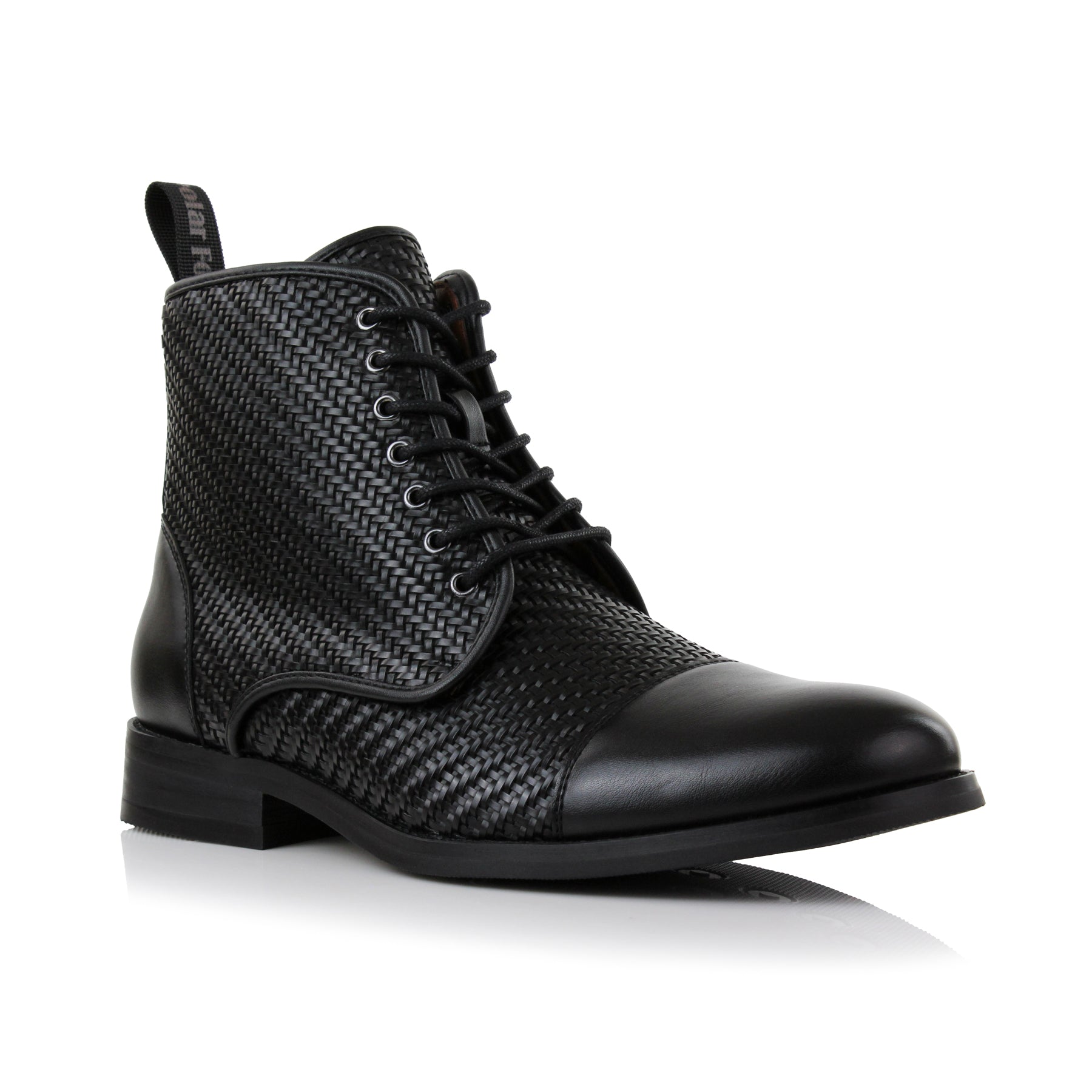 Woven High-Top Derby Boots | Brooke by Polar Fox | Conal Footwear | Main Angle View