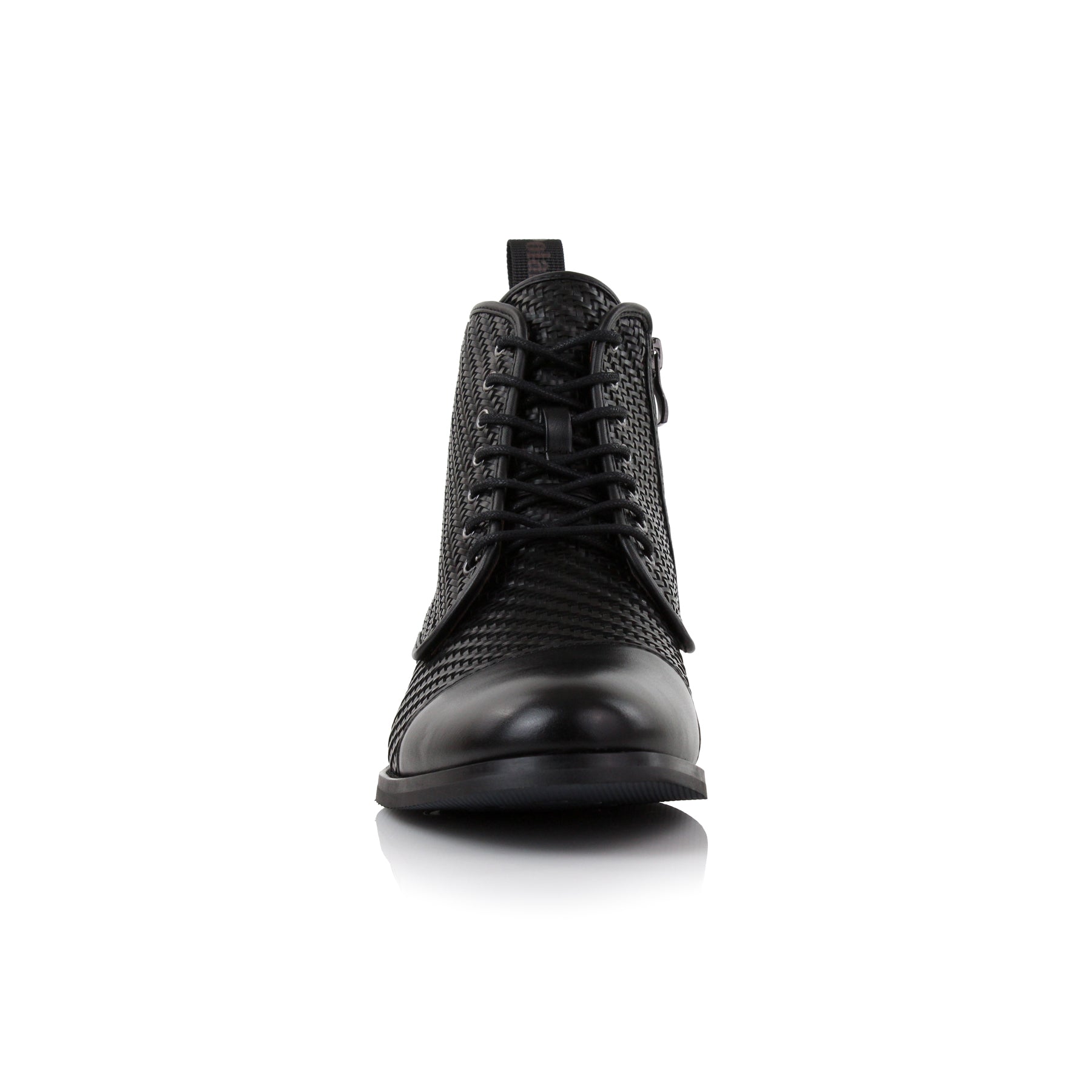 Woven High-Top Derby Boots | Brooke by Polar Fox | Conal Footwear | Front Angle View