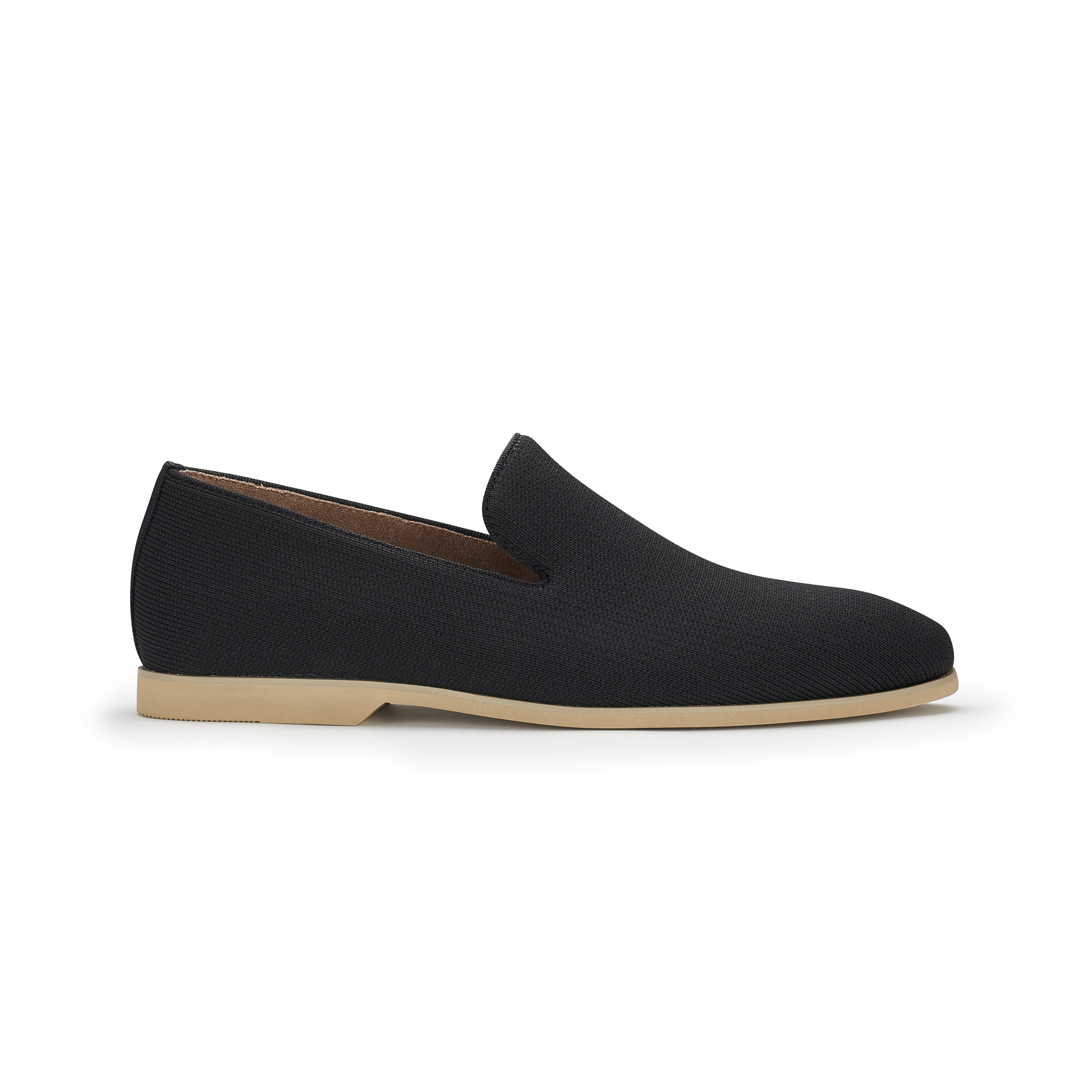 Canvas Wholecut Loafers | Cairo in Black | Ferro Aldo