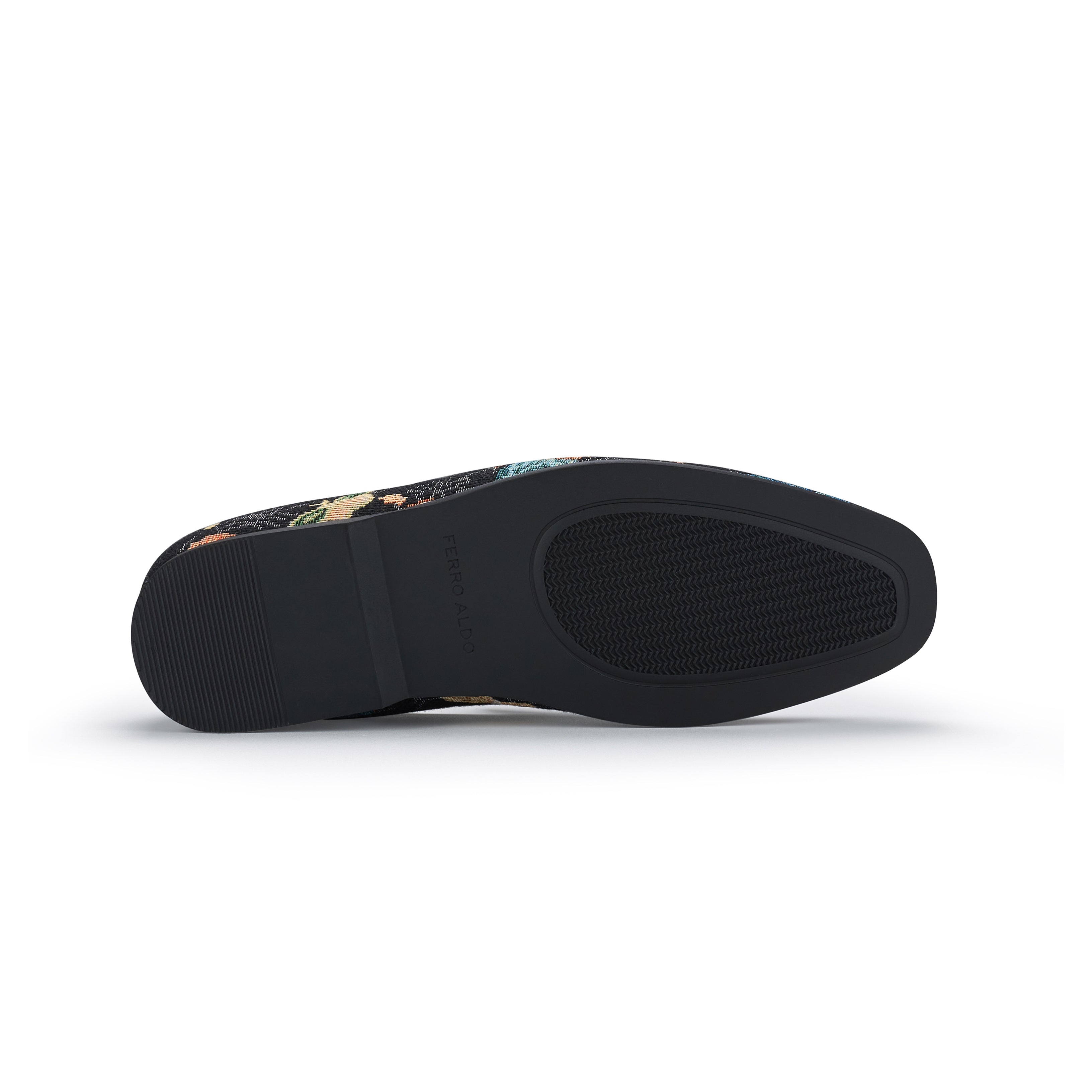 Men's Floral Canvas Wholecut Loafers | Cairo by Ferro Aldo | Conal Footwear | Bottom Angle View