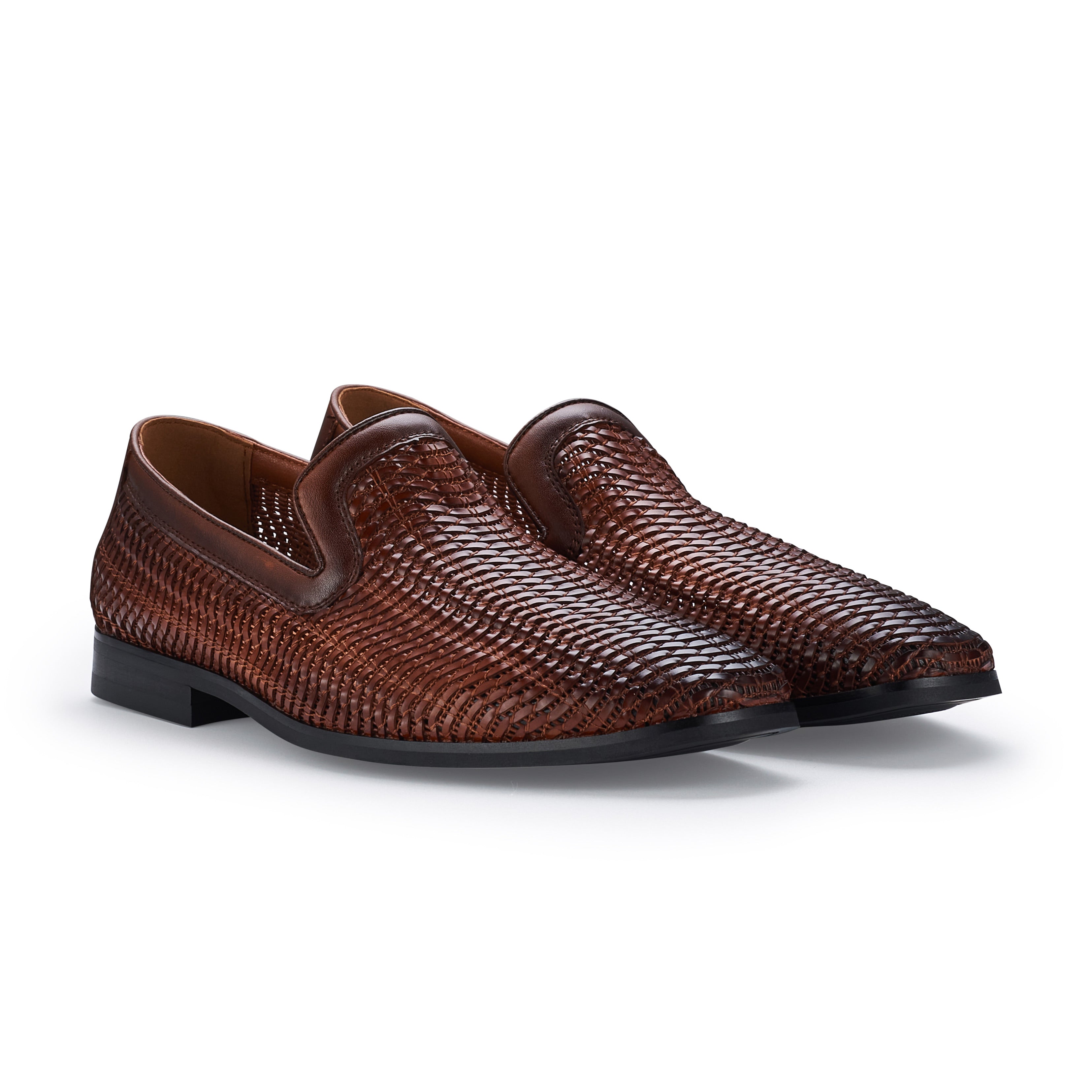 Men's Minimalist Woven Loafers | Cullen by Ferro Aldo | Conal Footwear | Paired Angle View
