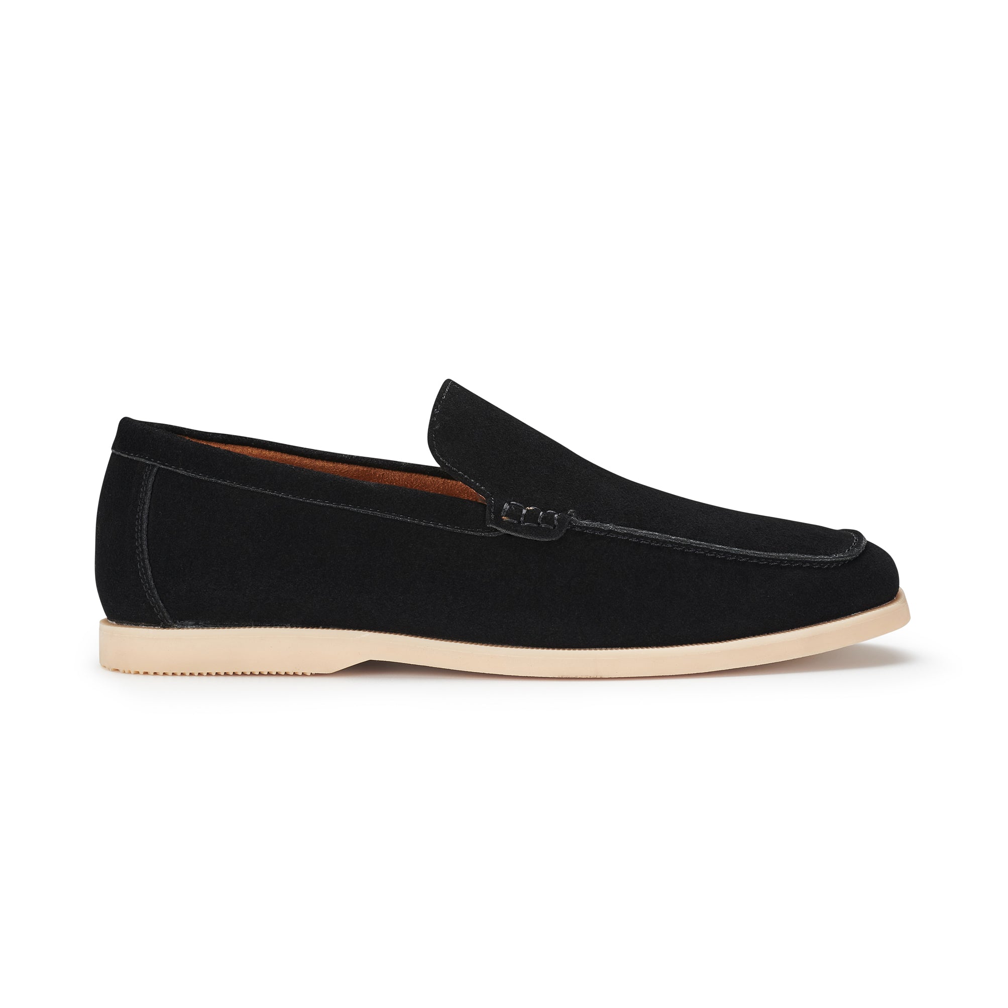 Men's Suede Moc-Toe Loafers | Daciel by Ferro Aldo | Conal Footwear | Outer Side Angle View