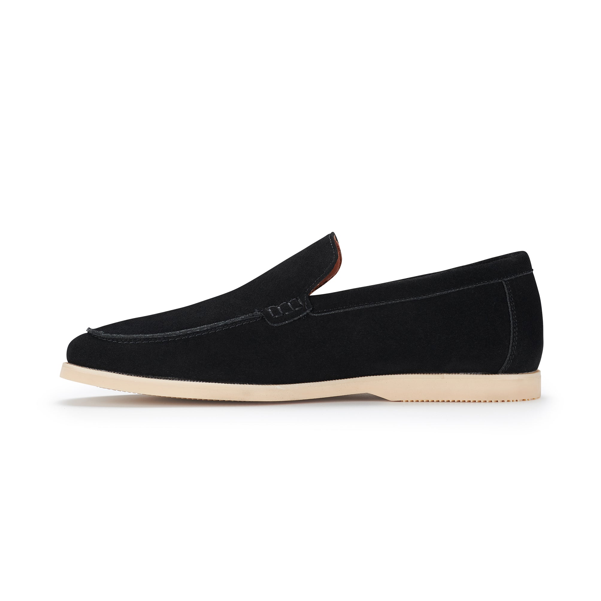 Men's Suede Moc-Toe Loafers | Daciel by Ferro Aldo | Conal Footwear | Inner Side Angle View