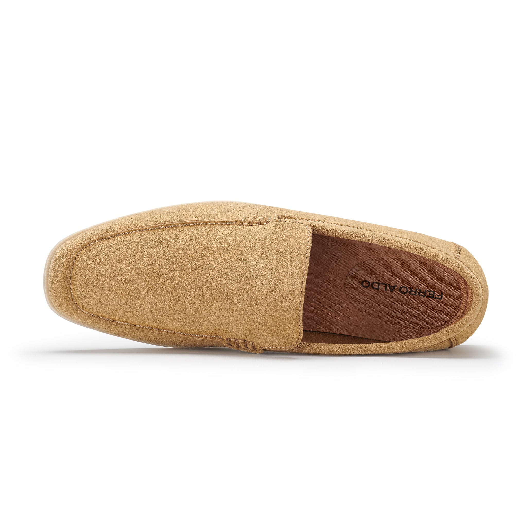 Men's Suede Moc-Toe Loafers | Daciel by Ferro Aldo | Conal Footwear | Top-Down Angle View