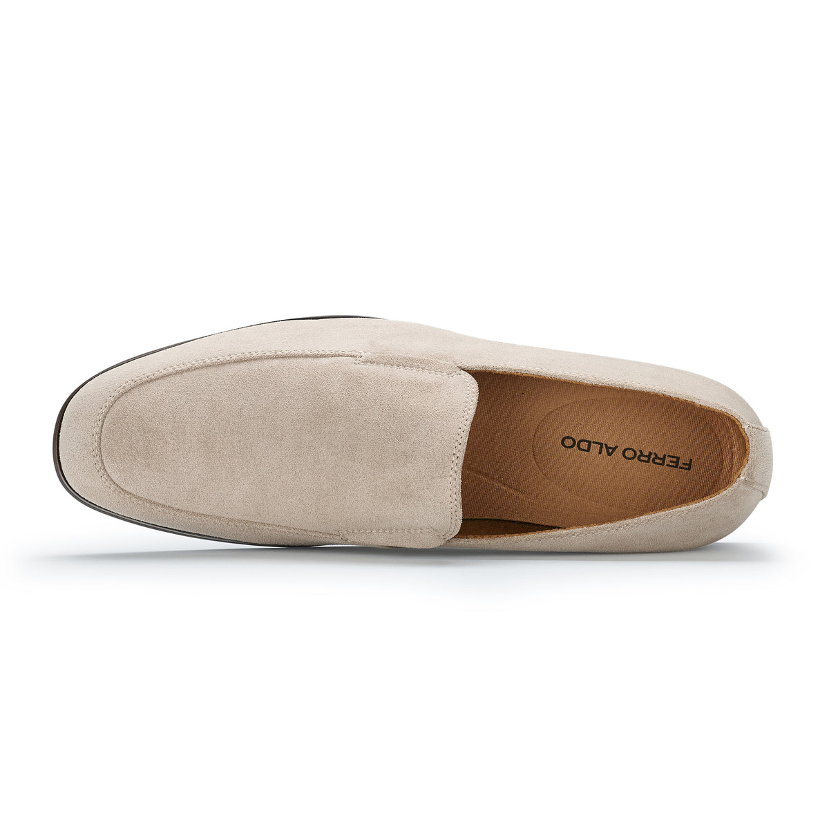 Minimalistic Synthetic Suede Loafers | Dale by Ferro Aldo | Conal Footwear | Top-Down Angle View