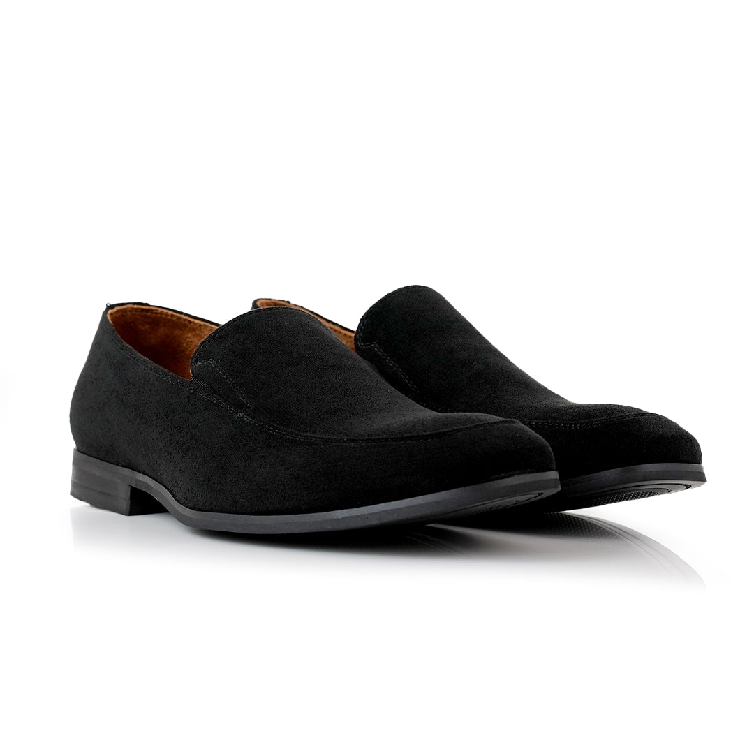 Minimalistic Synthetic Suede Loafers | Dale by Ferro Aldo | Conal Footwear | Paired Angle View