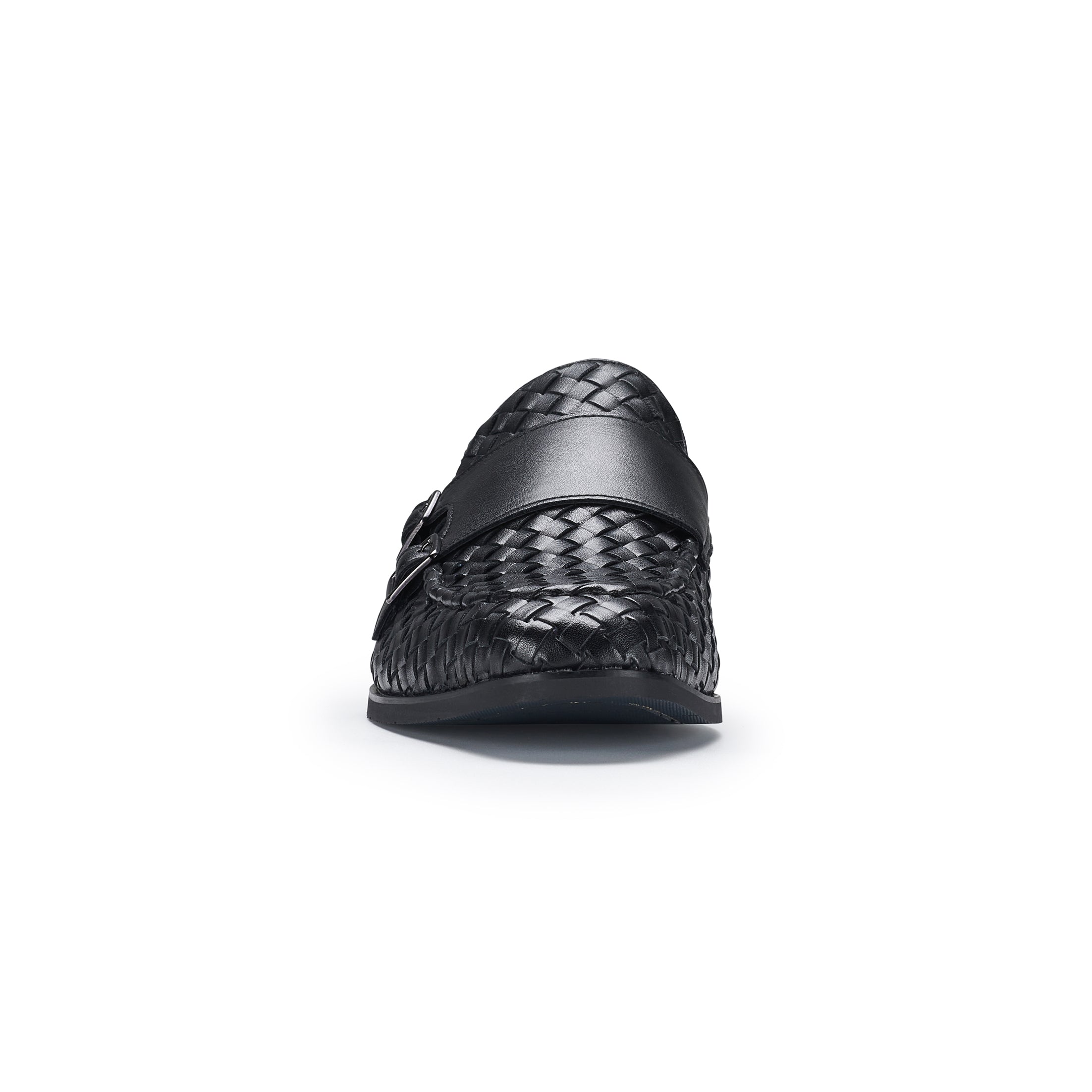 Men's Woven Monk Strap Loafers | Dangelo by Ferro Aldo | Conal Footwear | Front Angle View