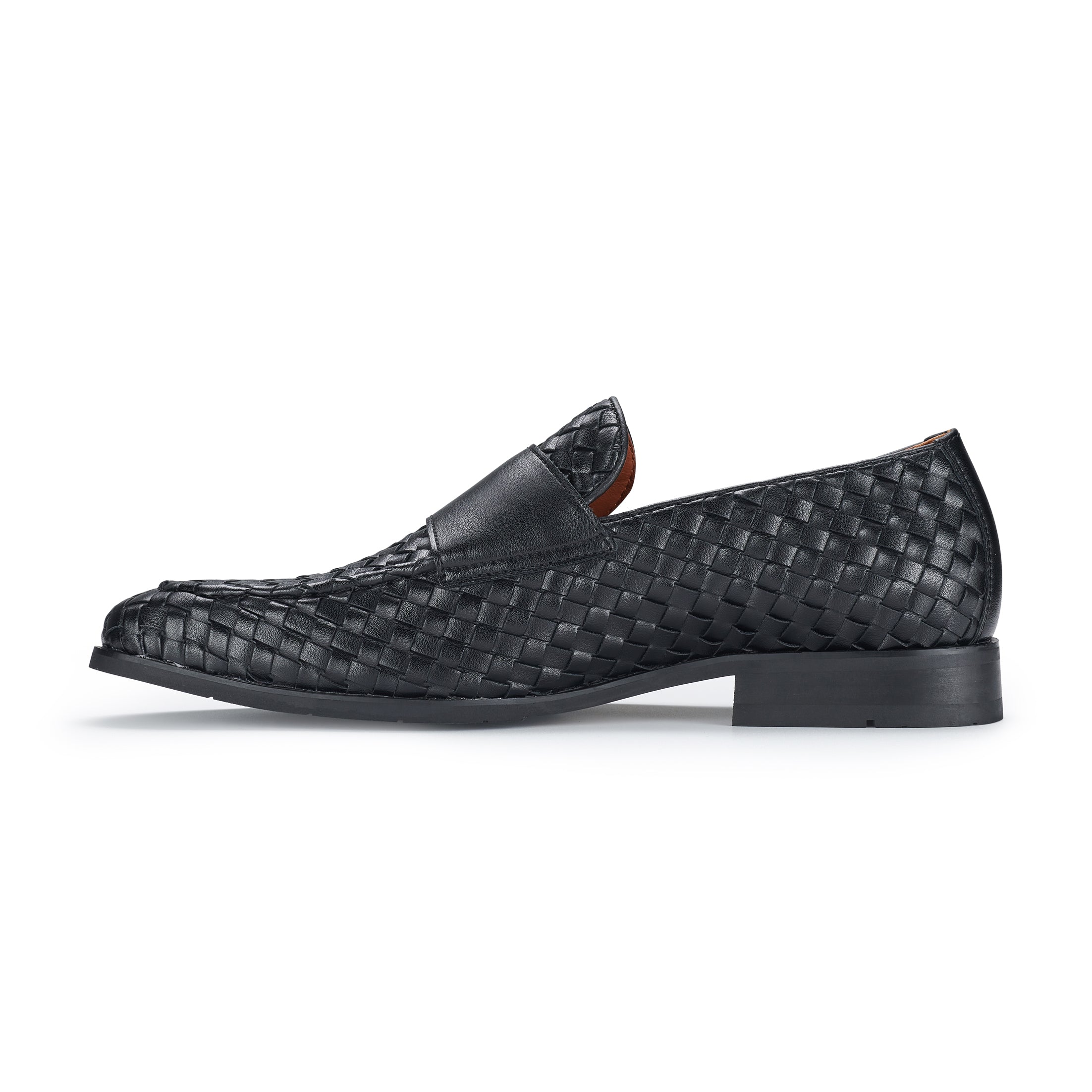 Men's Woven Monk Strap Loafers | Dangelo by Ferro Aldo | Conal Footwear | Inner Side Angle View