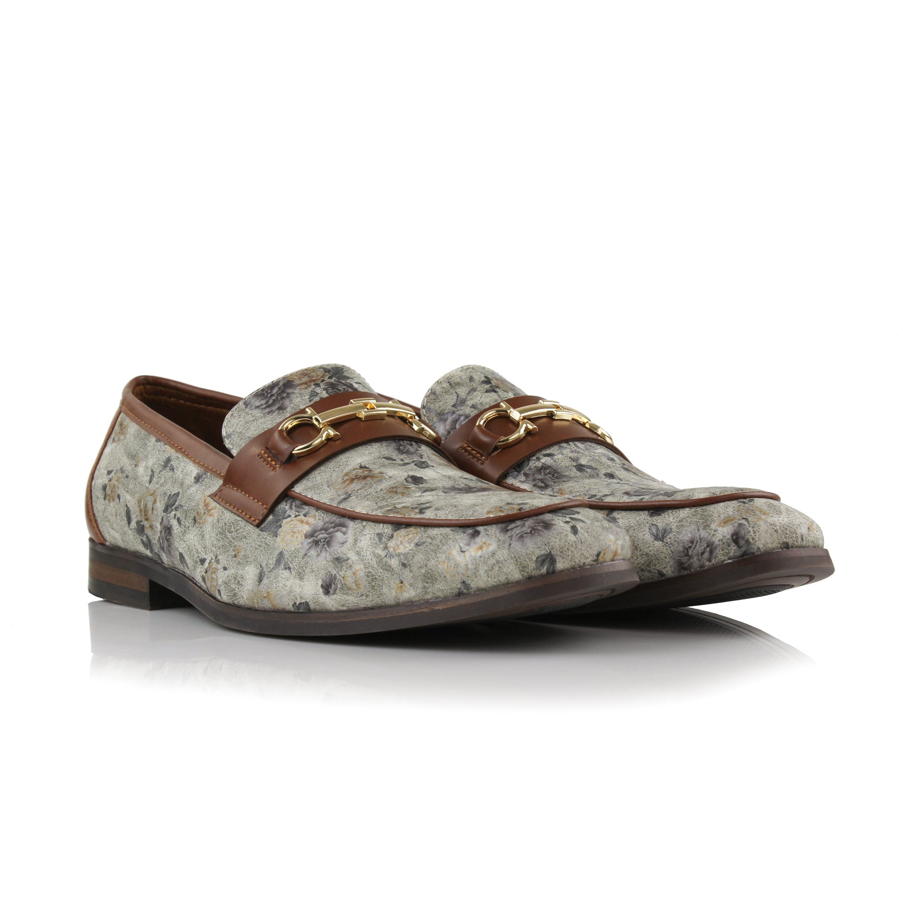 Floral Vegan Loafers | Darrell by Ferro Aldo | Conal Footwear | Paired Angle View