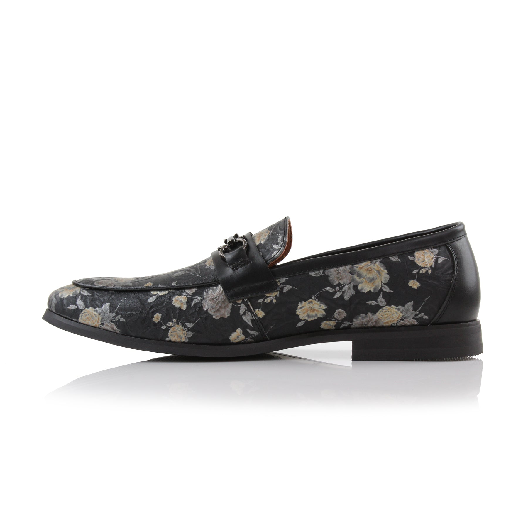 Floral Vegan Loafers | Darrell by Ferro Aldo | Conal Footwear | Inner Side Angle View