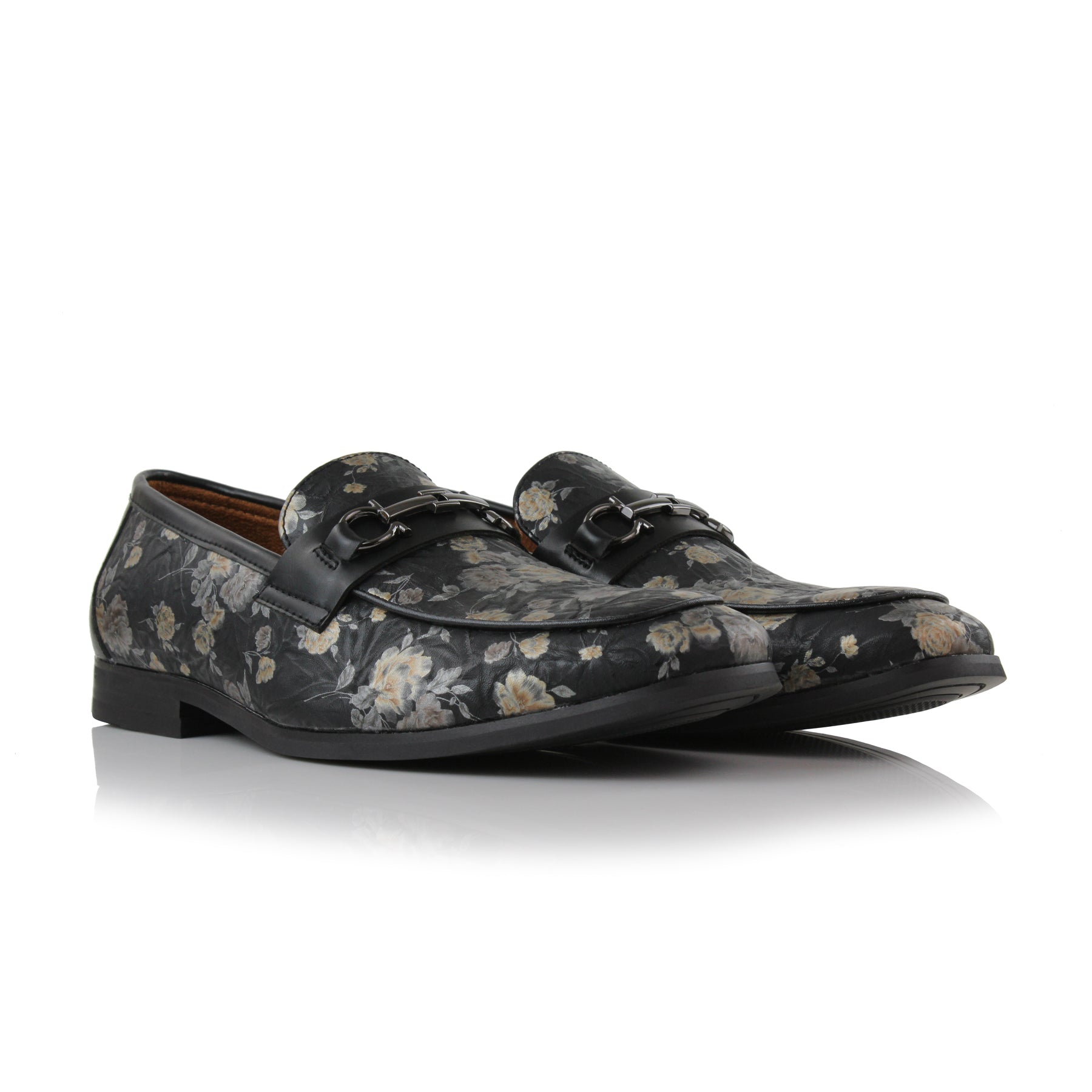 Floral Vegan Loafers | Darrell by Ferro Aldo | Conal Footwear | Paired Angle View