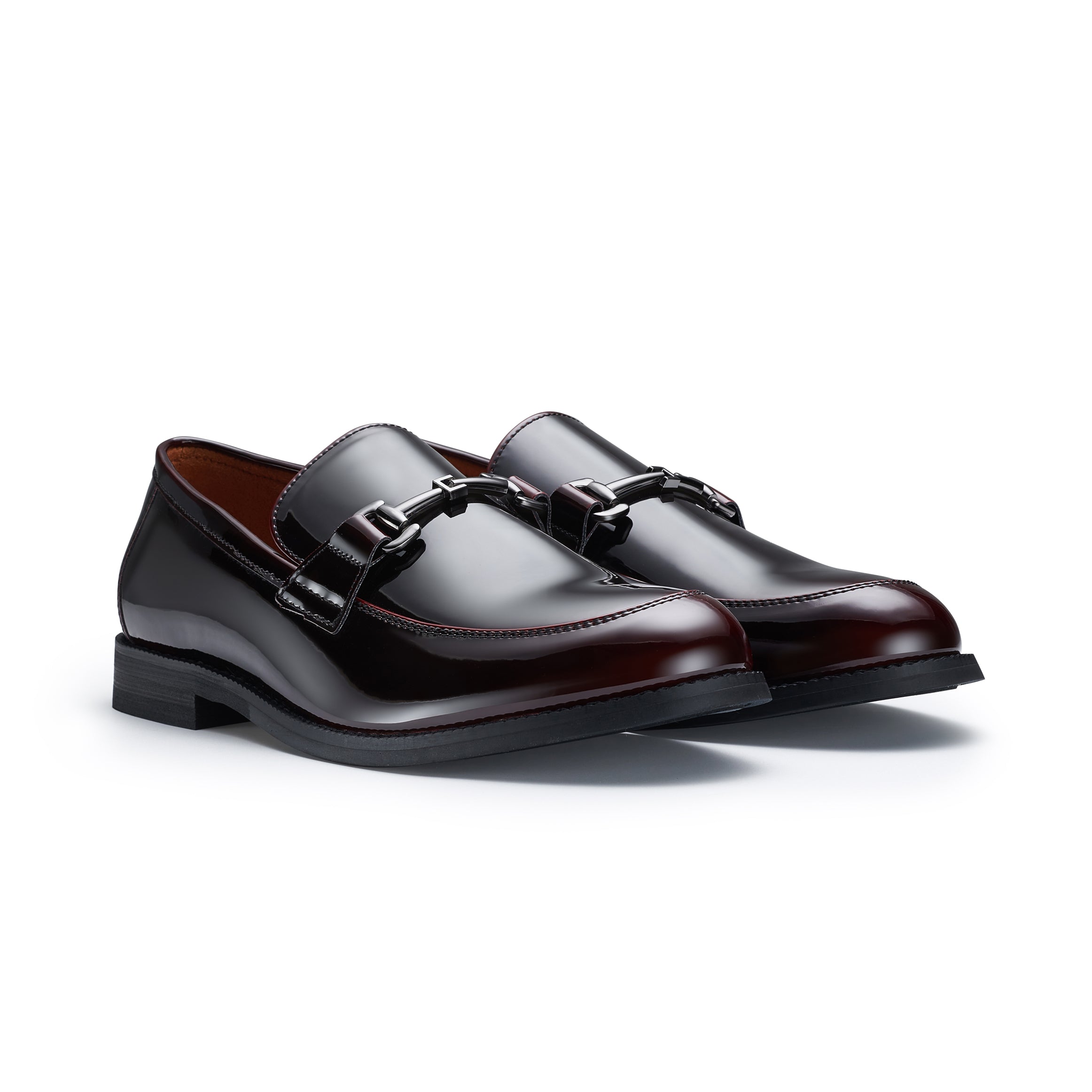Men's Glossy Horsebit Loafer | Dax by Ferro Aldo | Conal Footwear | Paired Angle View