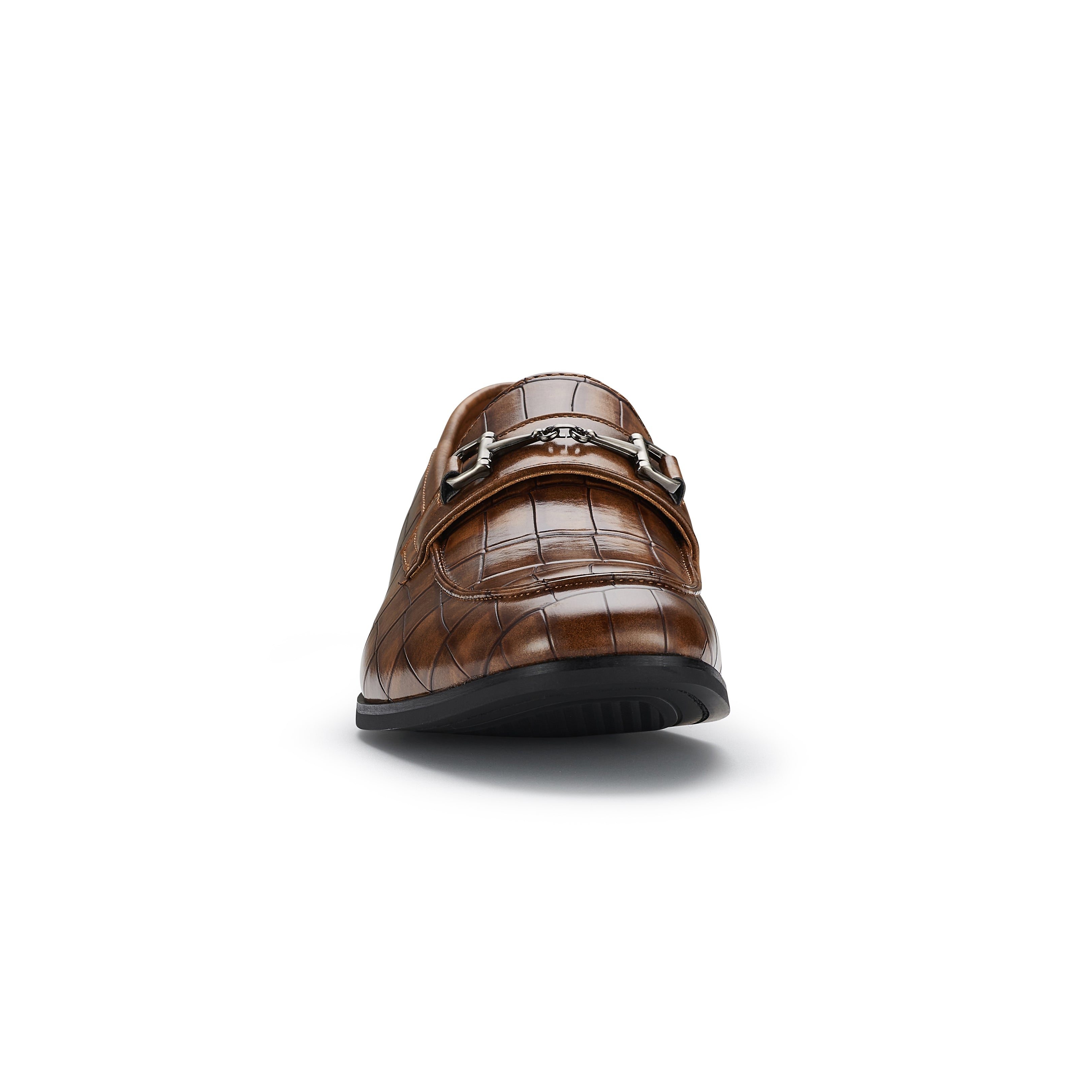 Men's Alligator-Embossed Loafers | Declan by Ferro Aldo | Conal Footwear | Front Angle View