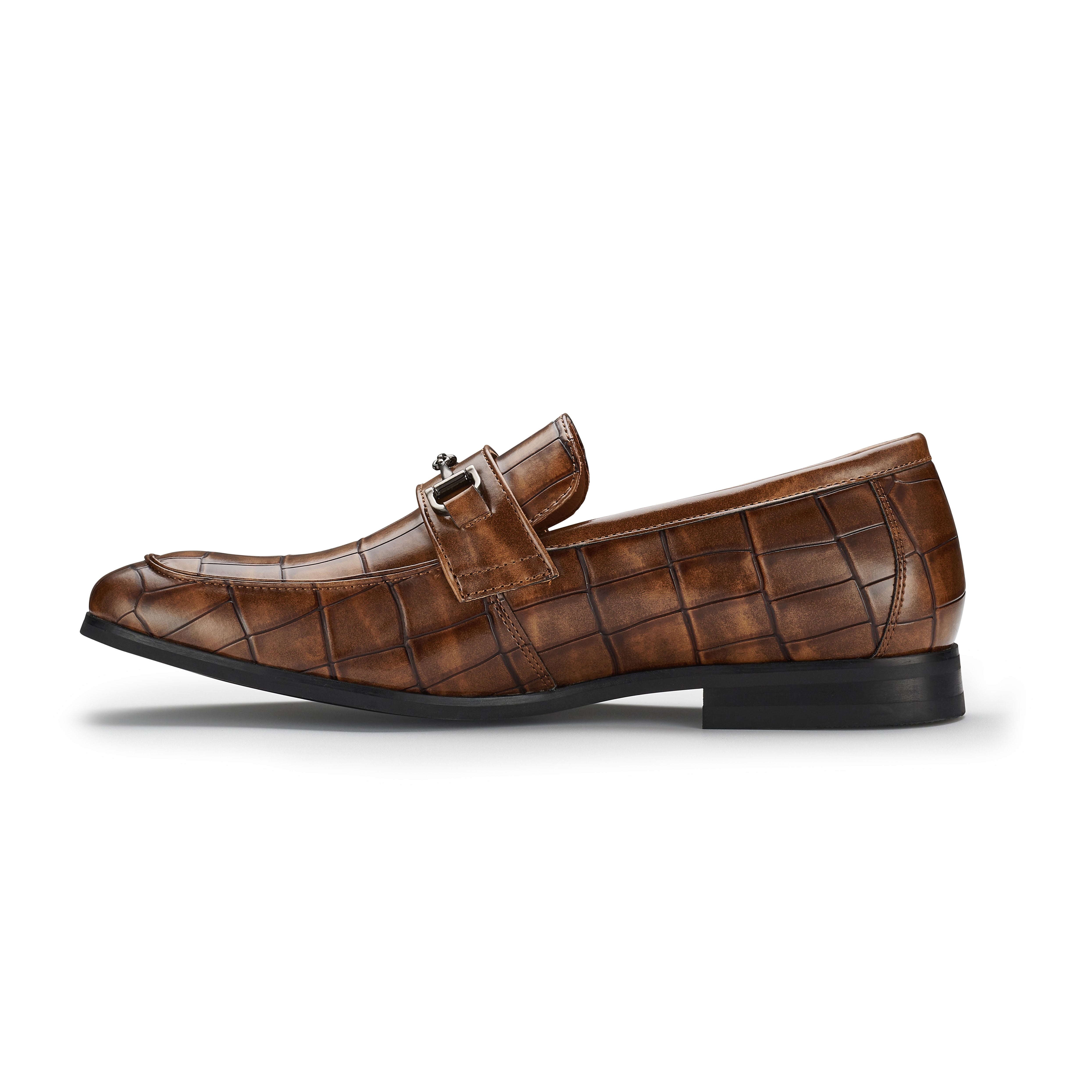 Men's Alligator-Embossed Loafers | Declan by Ferro Aldo | Conal Footwear | Inner Side Angle View