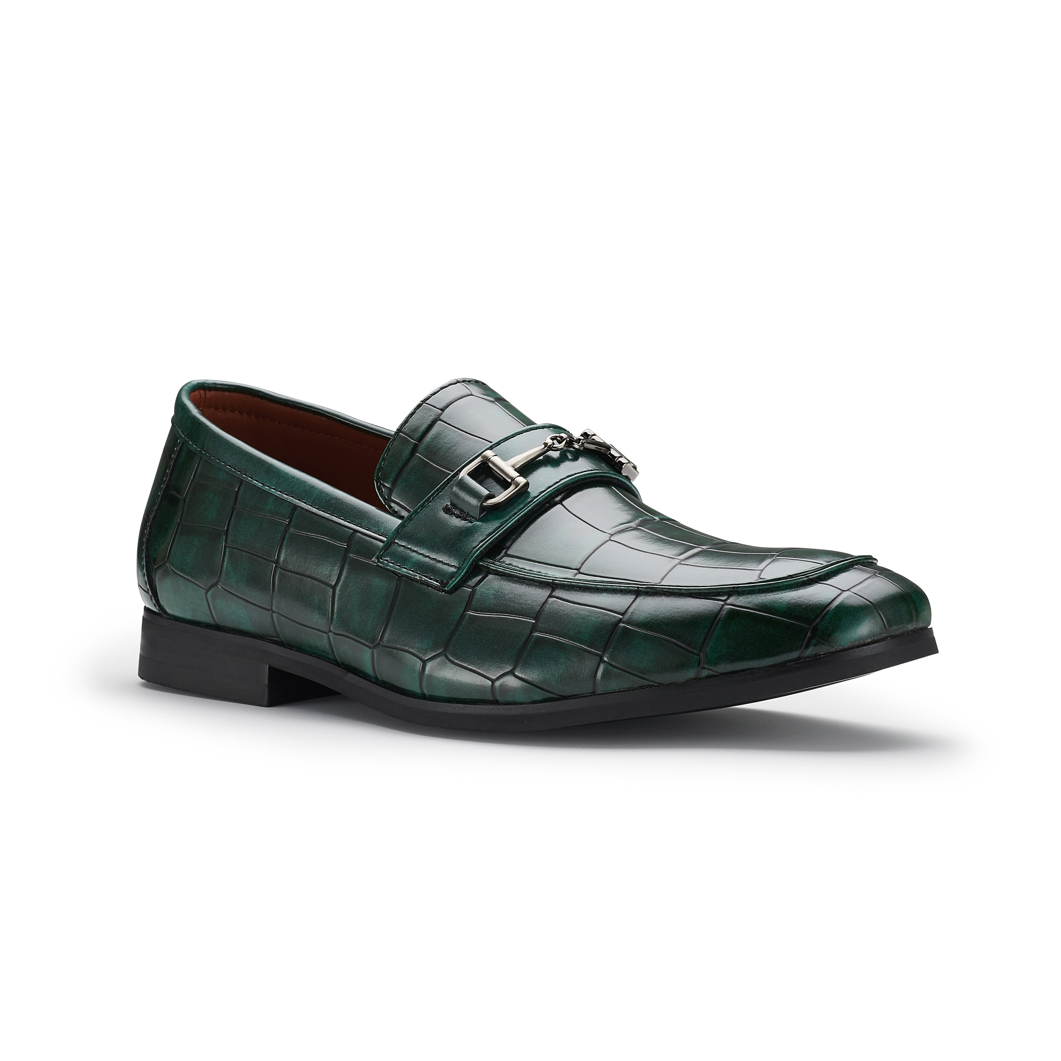 Men's Alligator-Embossed Loafers | Declan by Ferro Aldo | Conal Footwear | Main Angle View