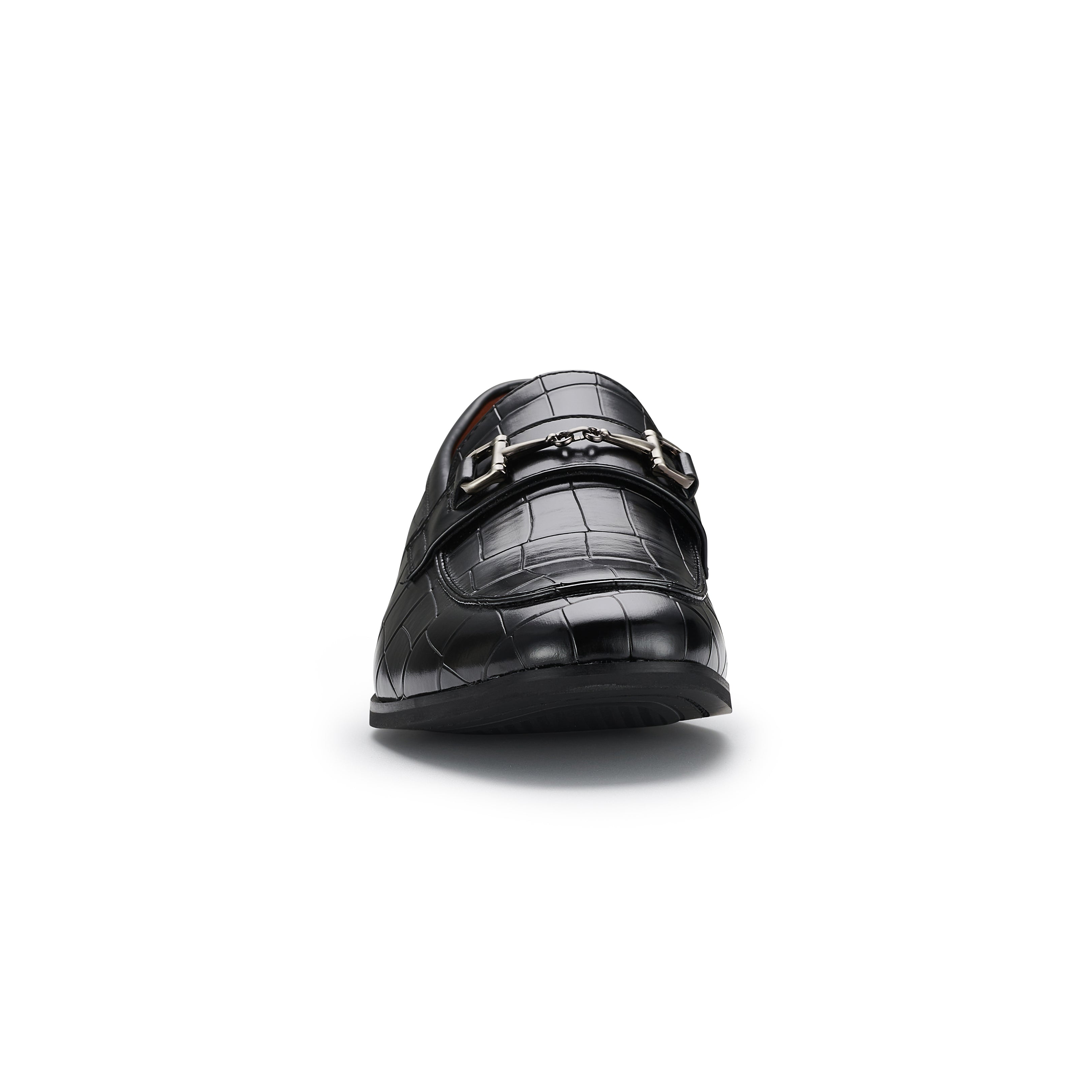 Men's Alligator-Embossed Loafers | Declan by Ferro Aldo | Conal Footwear | Front Angle View