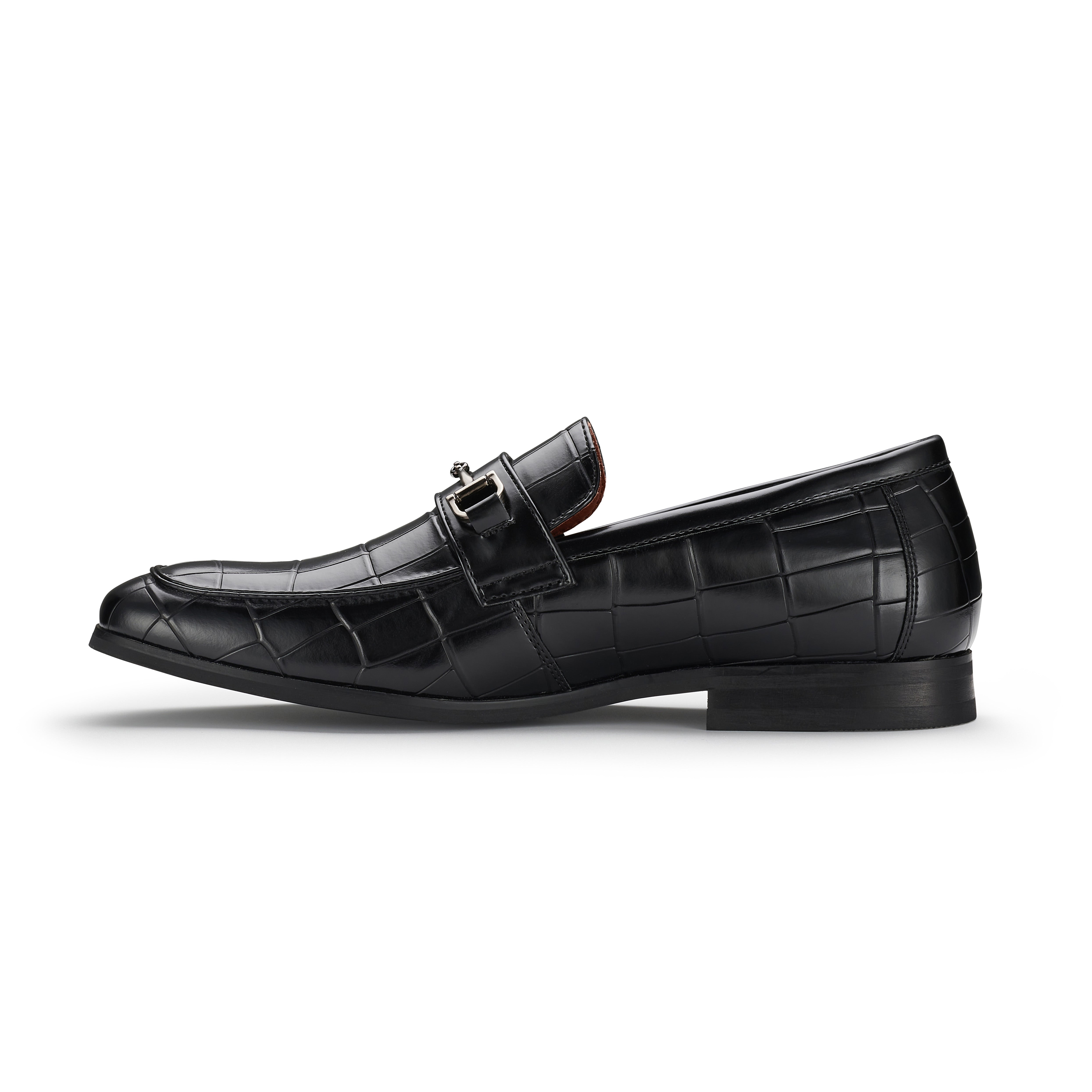 Men's Alligator-Embossed Loafers | Declan by Ferro Aldo | Conal Footwear | Inner Side Angle View
