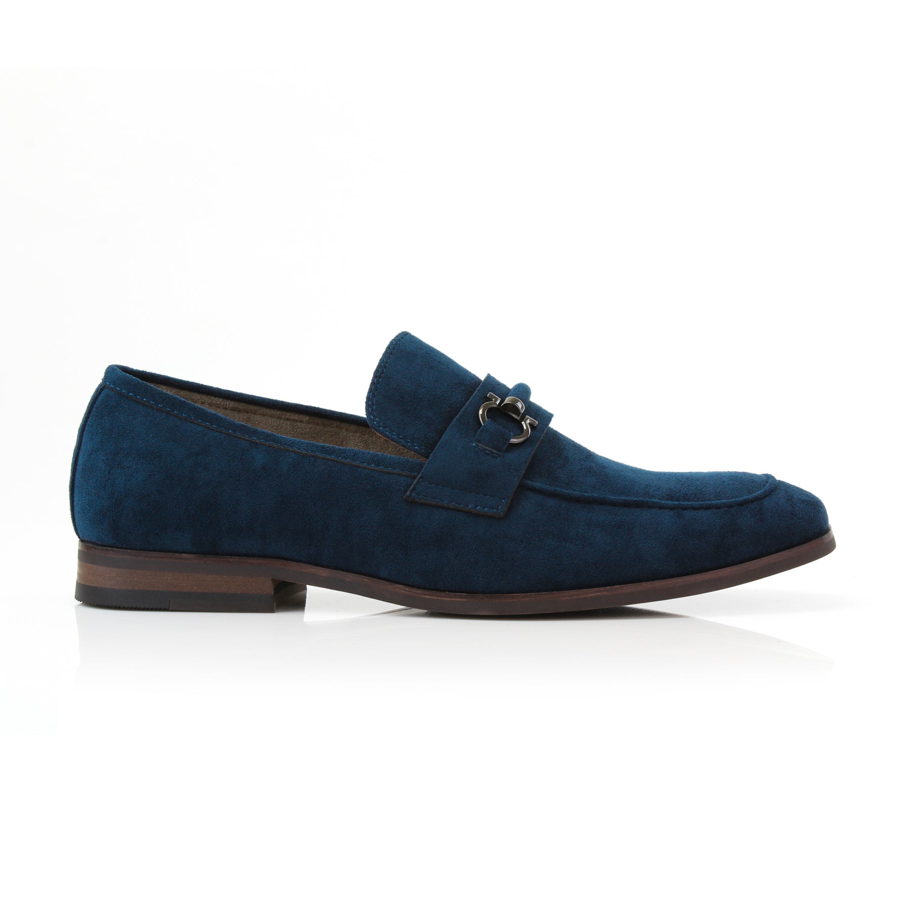 Metal Buckle Suede Loafers | Demitri by Ferro Aldo | Conal Footwear | Outer Side Angle View