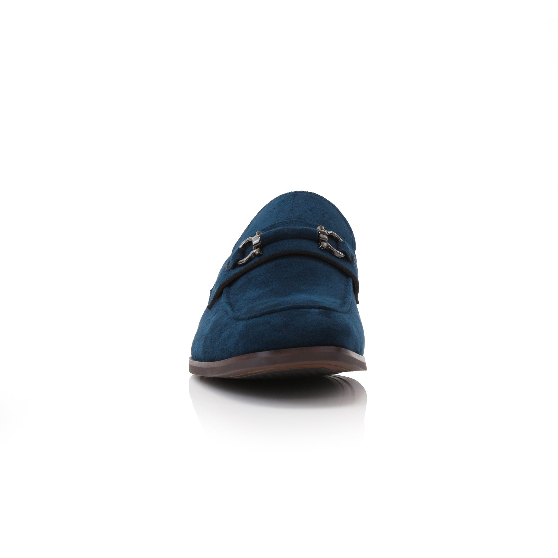 Metal Buckle Suede Loafers | Demitri by Ferro Aldo | Conal Footwear | Front Angle View